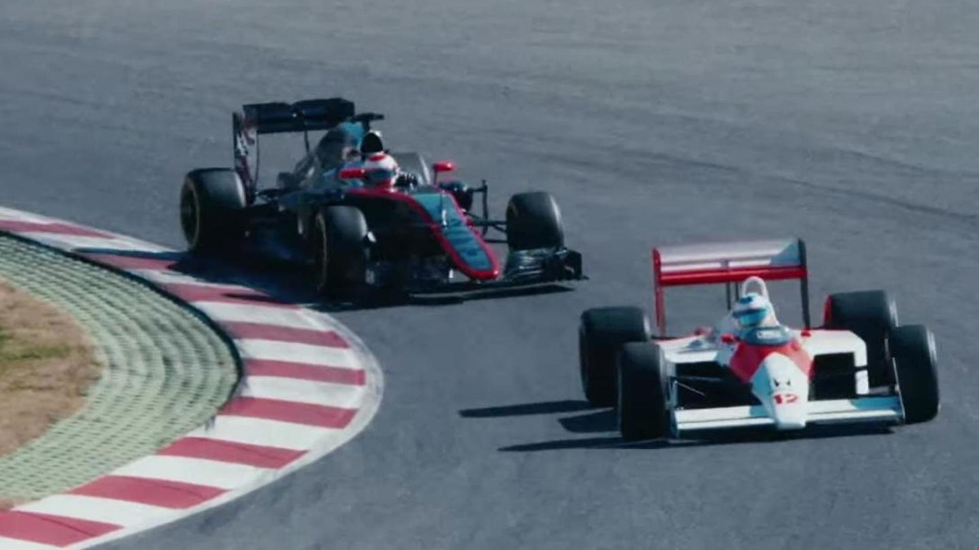 Fernando Alonso Drives Ayrton Senna's McLaren MP4 4 [video]