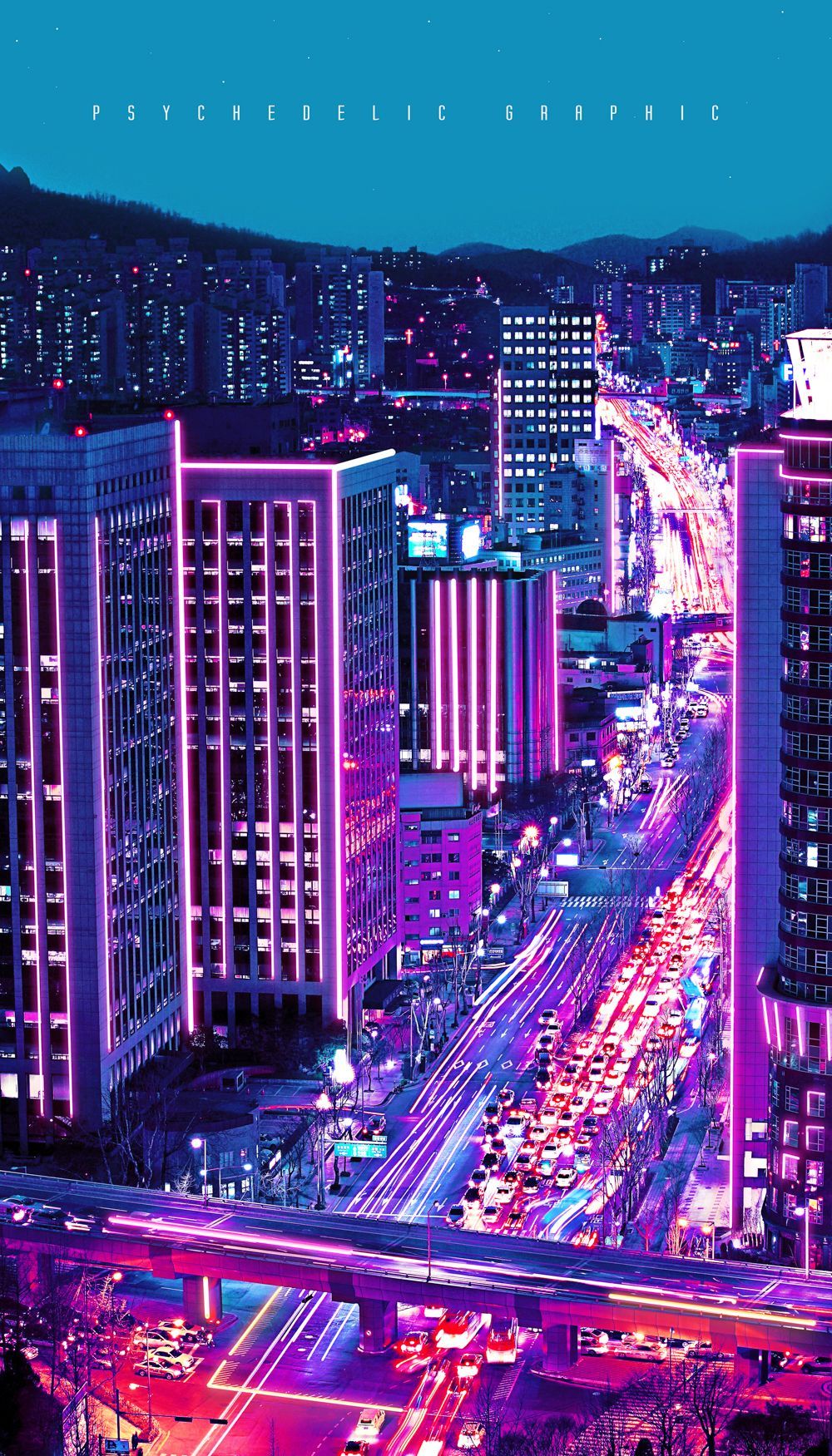 Neon City. City wallpaper, Aesthetic wallpaper, Dark purple aesthetic