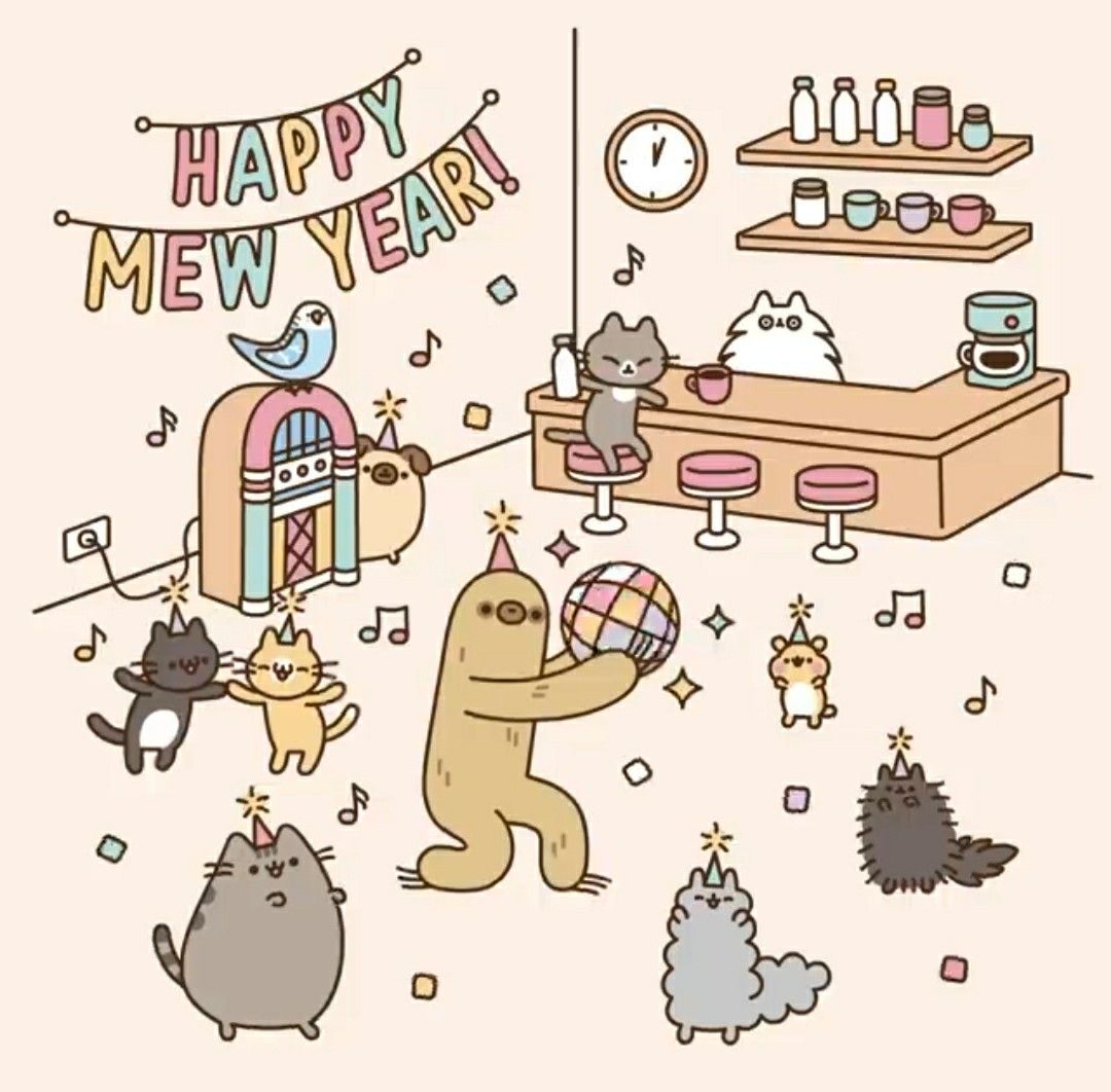 Pusheen Happy New Year. Pusheen cute, Pusheen, Pusheen cat
