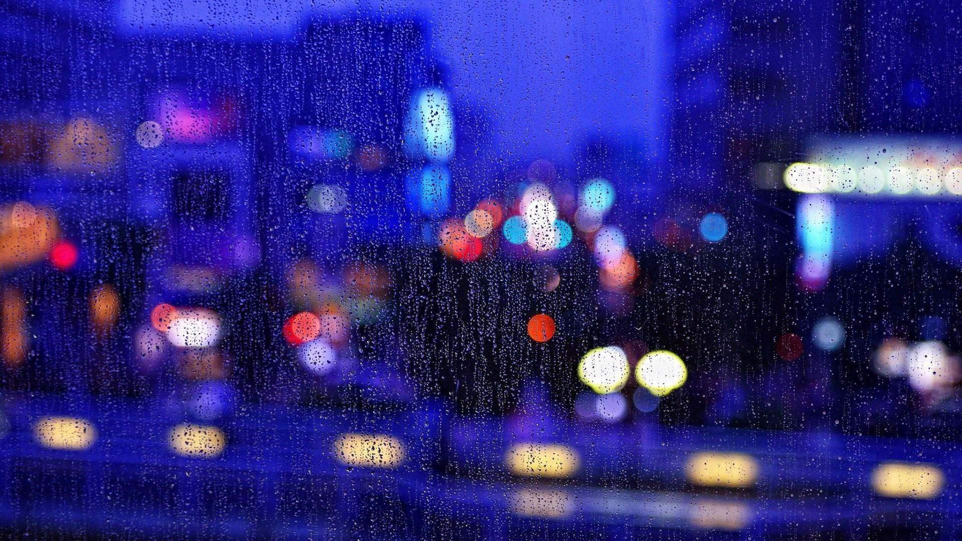 Rains And City Lights Wallpaper & Background Download