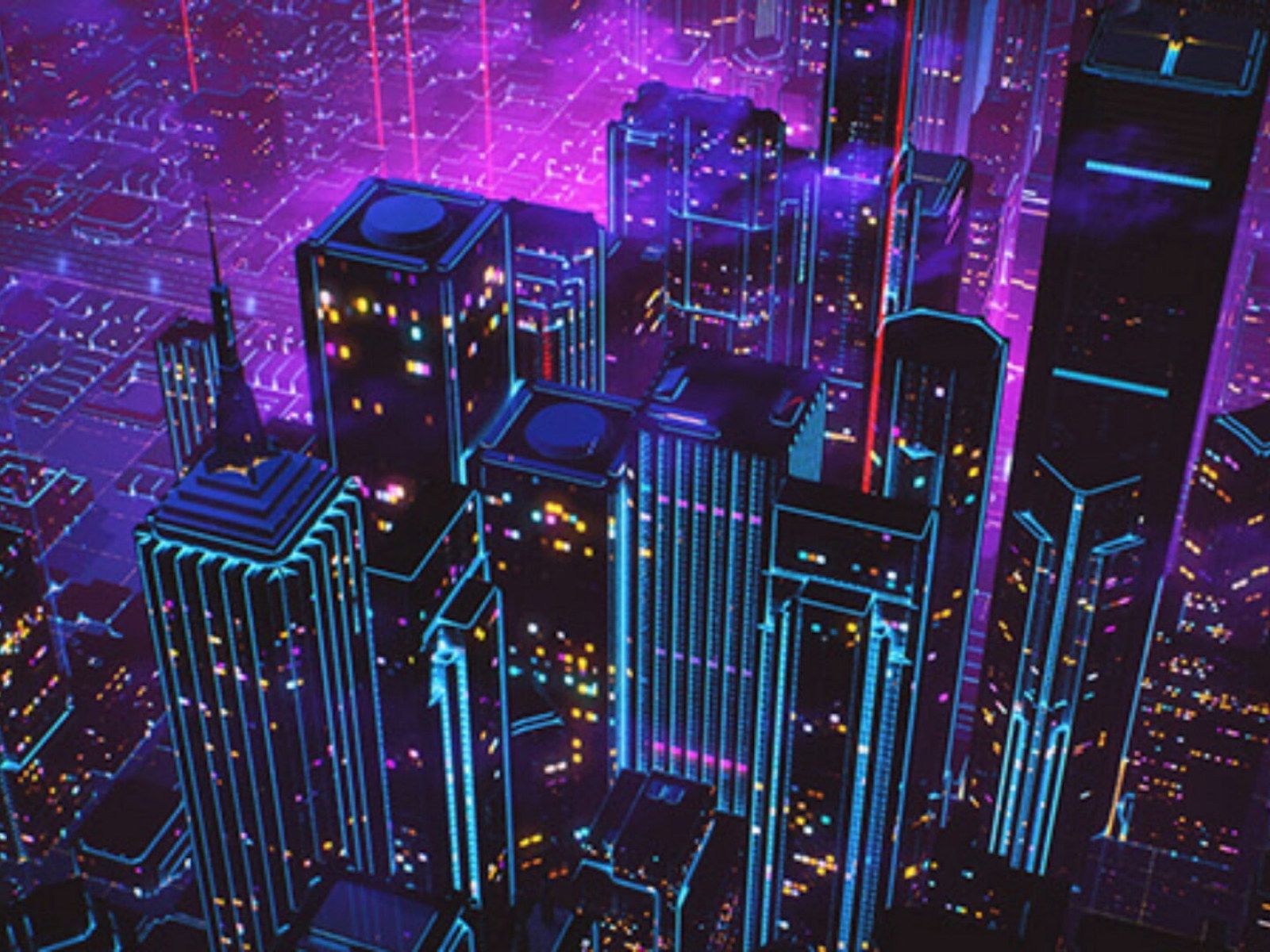 Aesthetic Wallpaper • Special effects city lights artwork electricity psychedelic art wallpaper • Wallpaper For You The Best HD Wallpaper For Desktop & Mobile