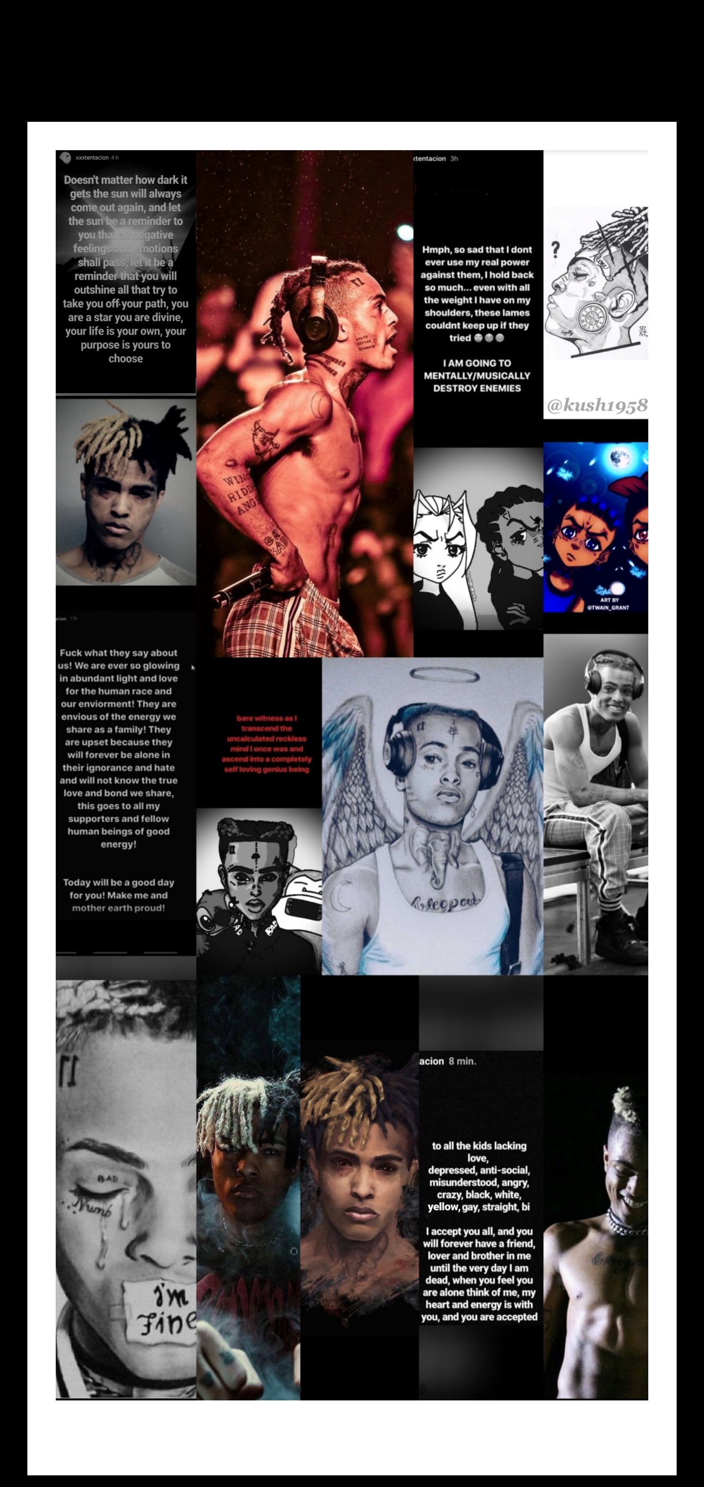 So i made a wallpaper collage of photo of X along with some of his quotes too i thought id share it with you guys