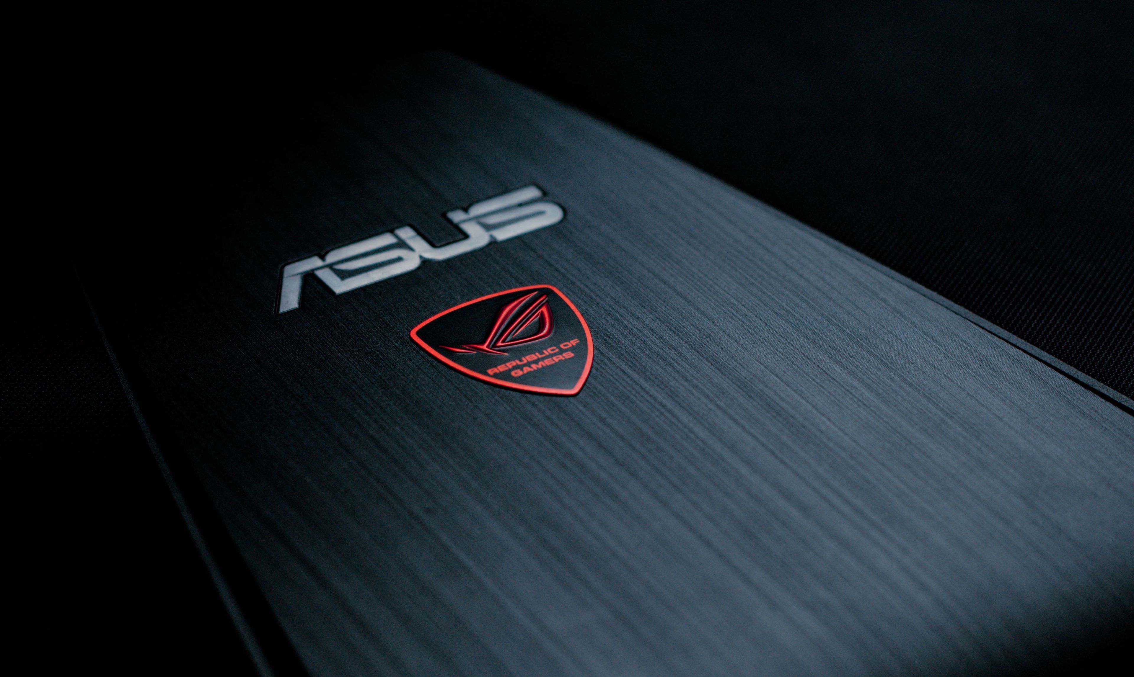HD wallpaper: Asus logo, brand, rog, metallic, backgrounds, steel, hole,  perforated | Wallpaper Flare