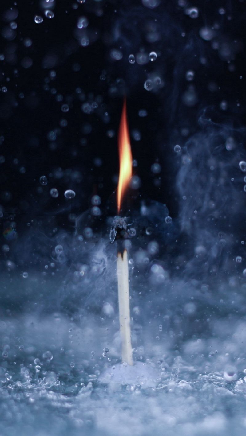 Download Wallpaper 800x1420 Fire, Water, Close Up Iphone Se 5s 5c 5 For Parallax HD Background