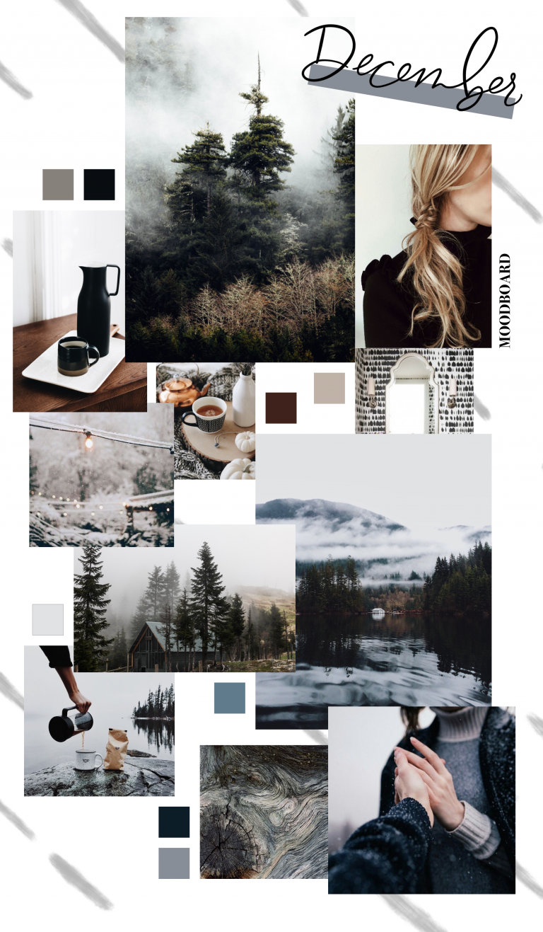 December Free Background + Monthly Goals. Collage design, Instagram prints, Mood boards