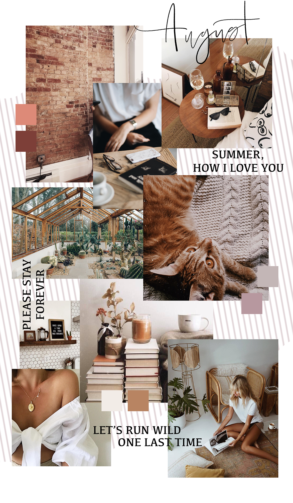 August Background + Monthly Goals Sweet Horizon