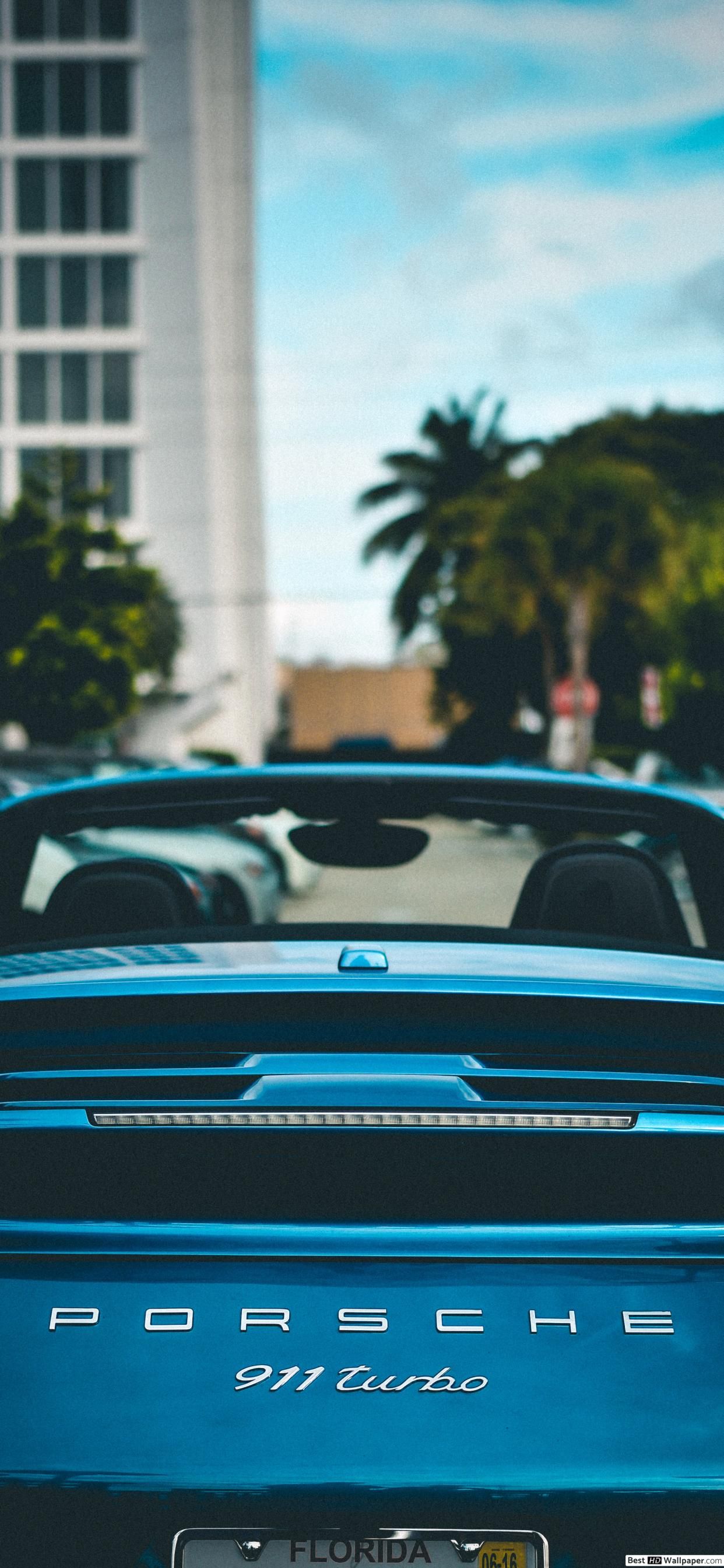 Blue porsche 911 turbo sport car HD wallpapers download