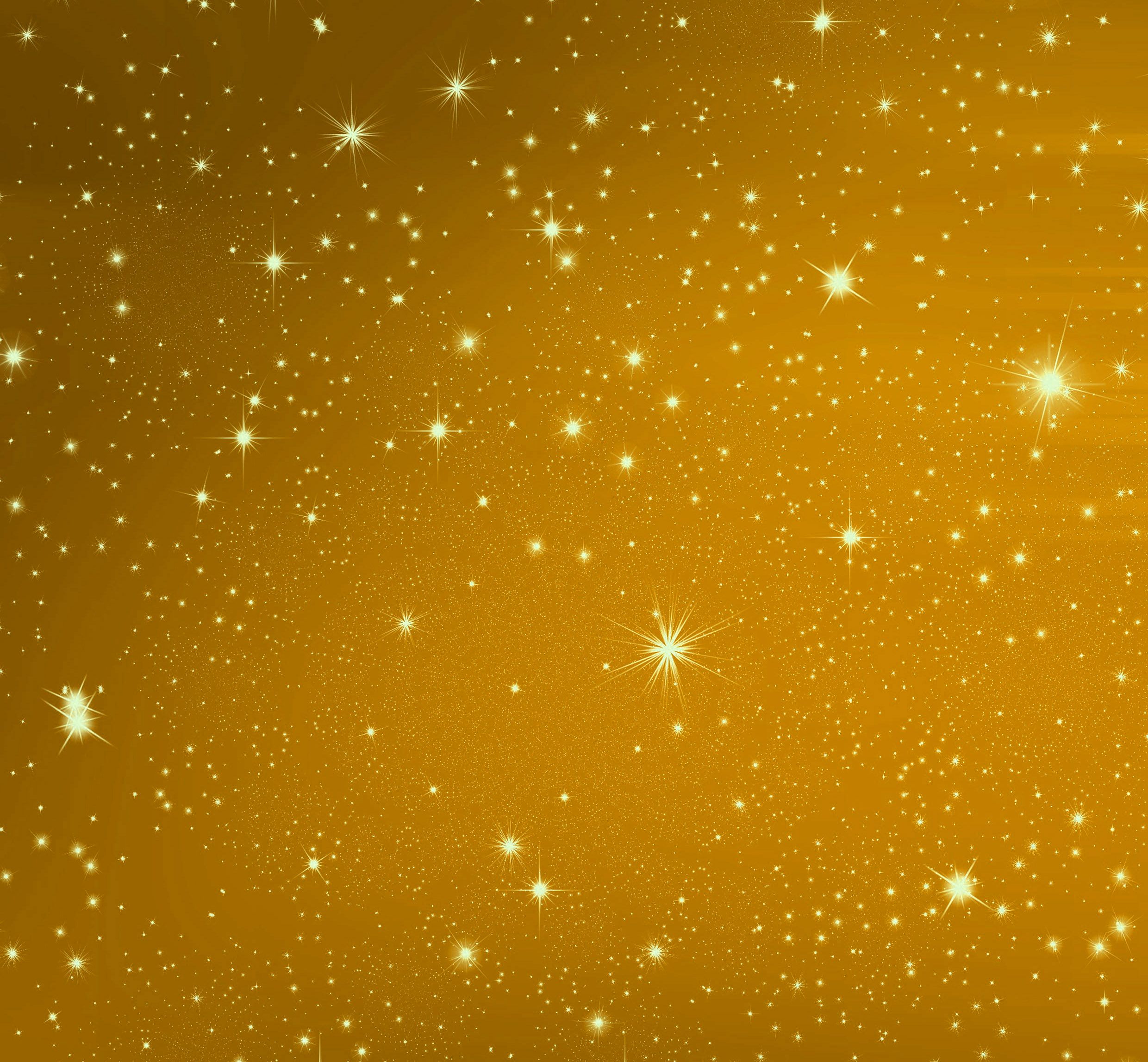 Gold Christmas Star Background HD Wallpaper
