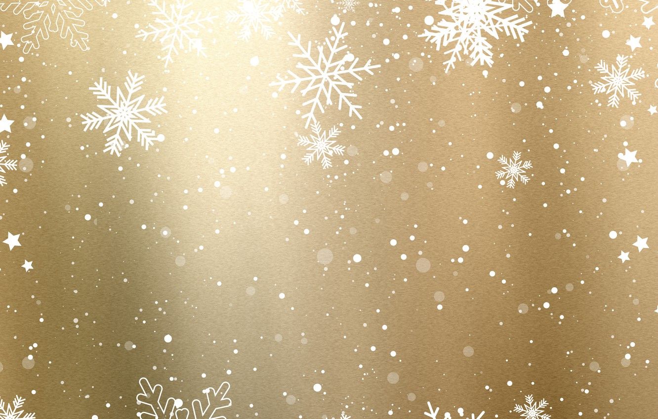 Wallpaper winter, snow, snowflakes, background, golden, Christmas, winter, background, snow, snowflakes image for desktop, section текстуры