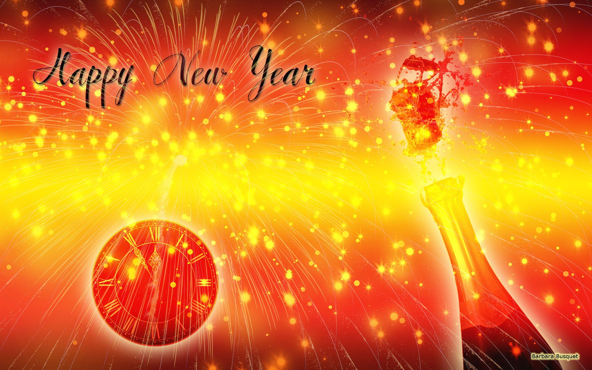 Red Yellow New Years Eve Wallpaper Happy New Year Wallpaper & Background Download