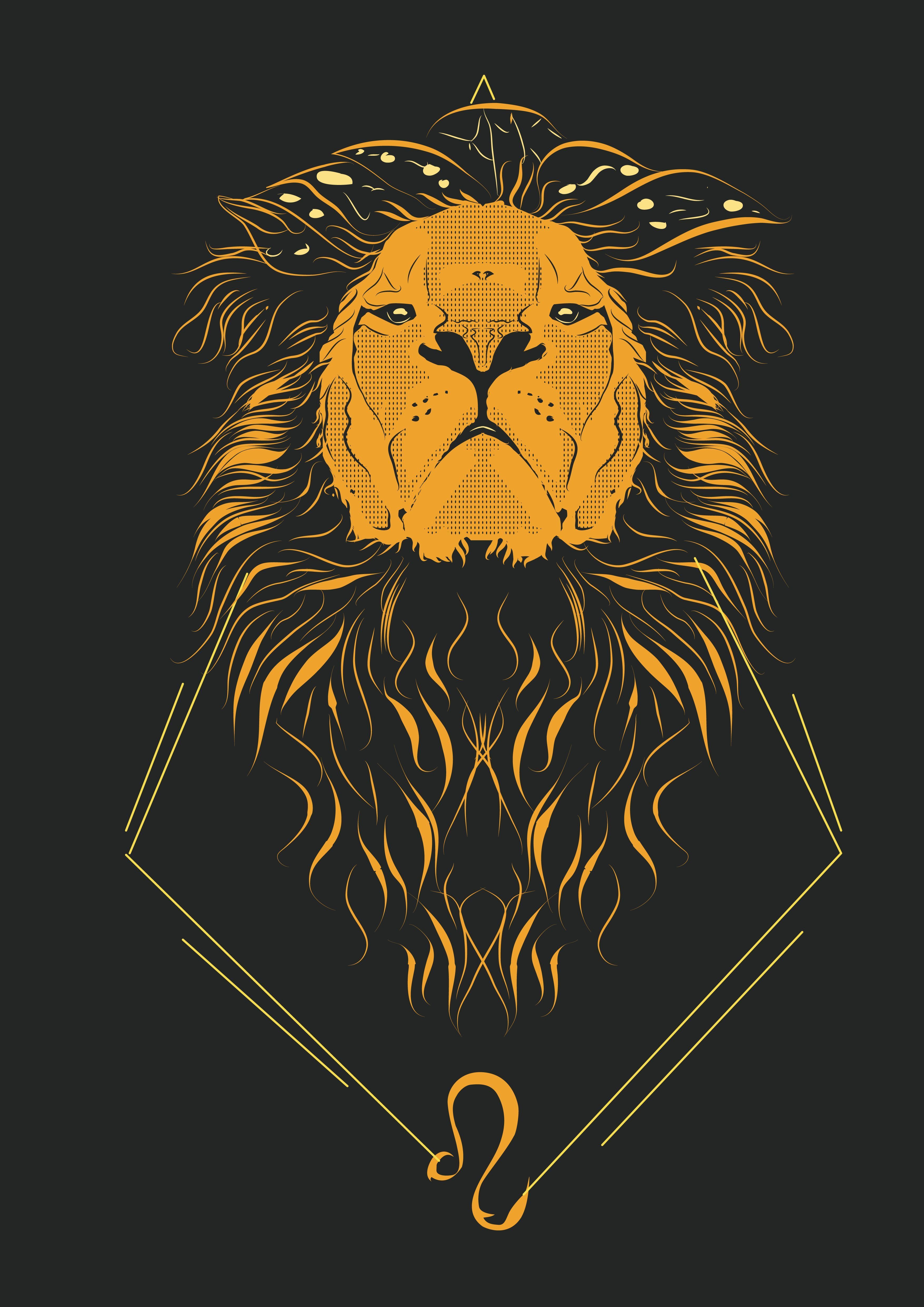 Leo iPhone Wallpaper Free Leo iPhone Background - Zodiac leo art, Zodiac art, Leo tattoos