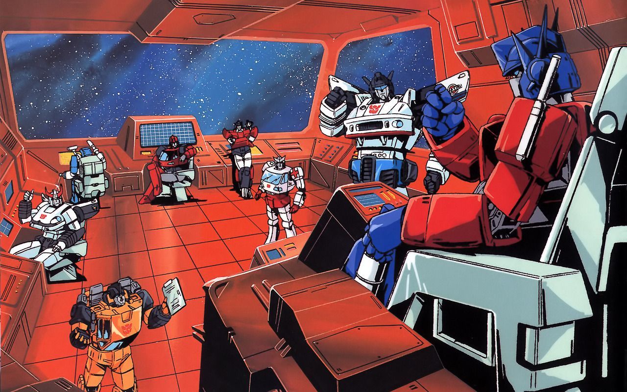 Transformers G1 Autobots: Optimus Prime, Jazz, Ironhide, Ratchet, Sideswipe, Sunstreaker, T. Transformers autobots, Transformers artwork, Transformers masterpiece