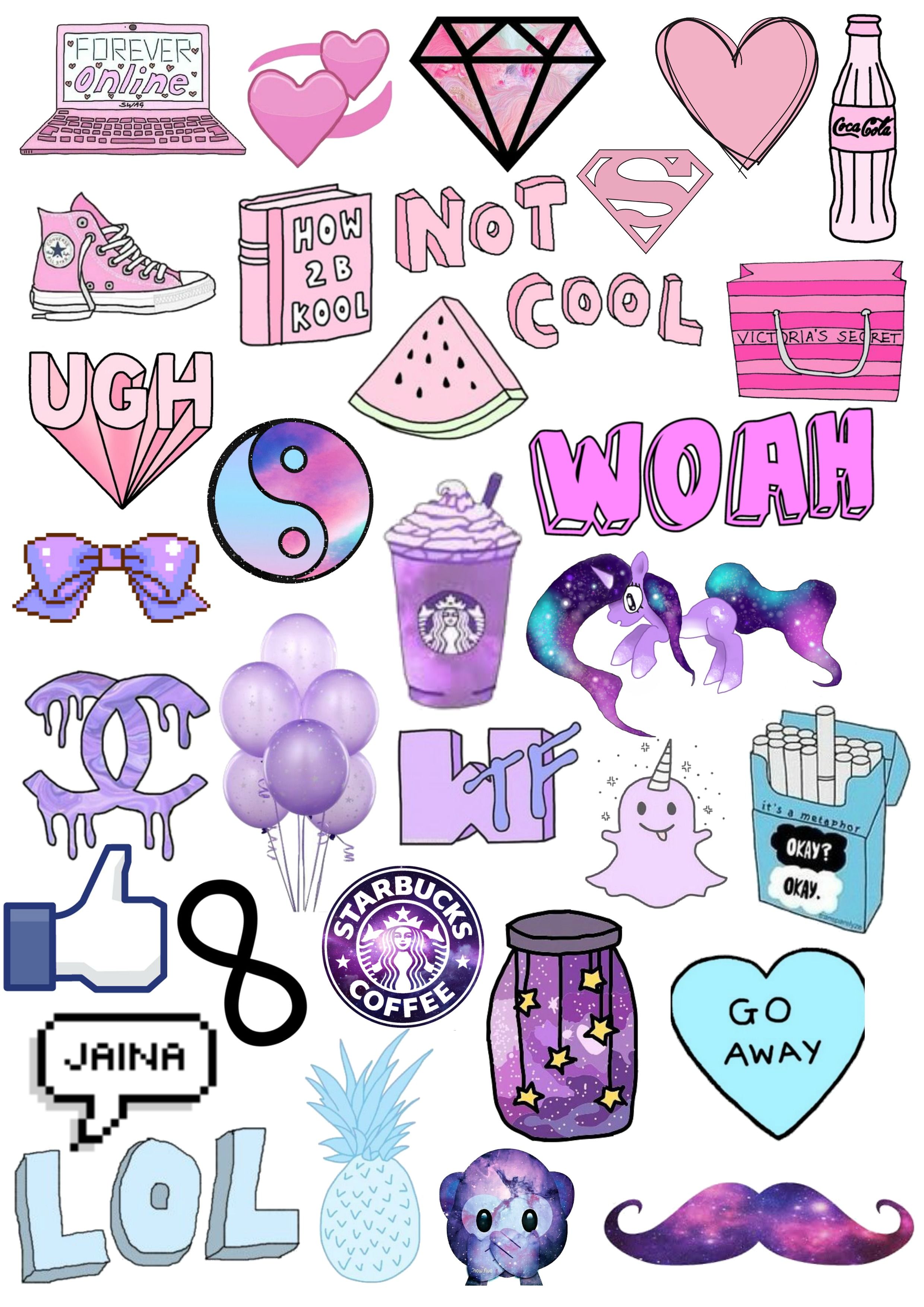 Tumblr collage. Wallpaper stickers, Tumblr stickers, Aesthetic stickers