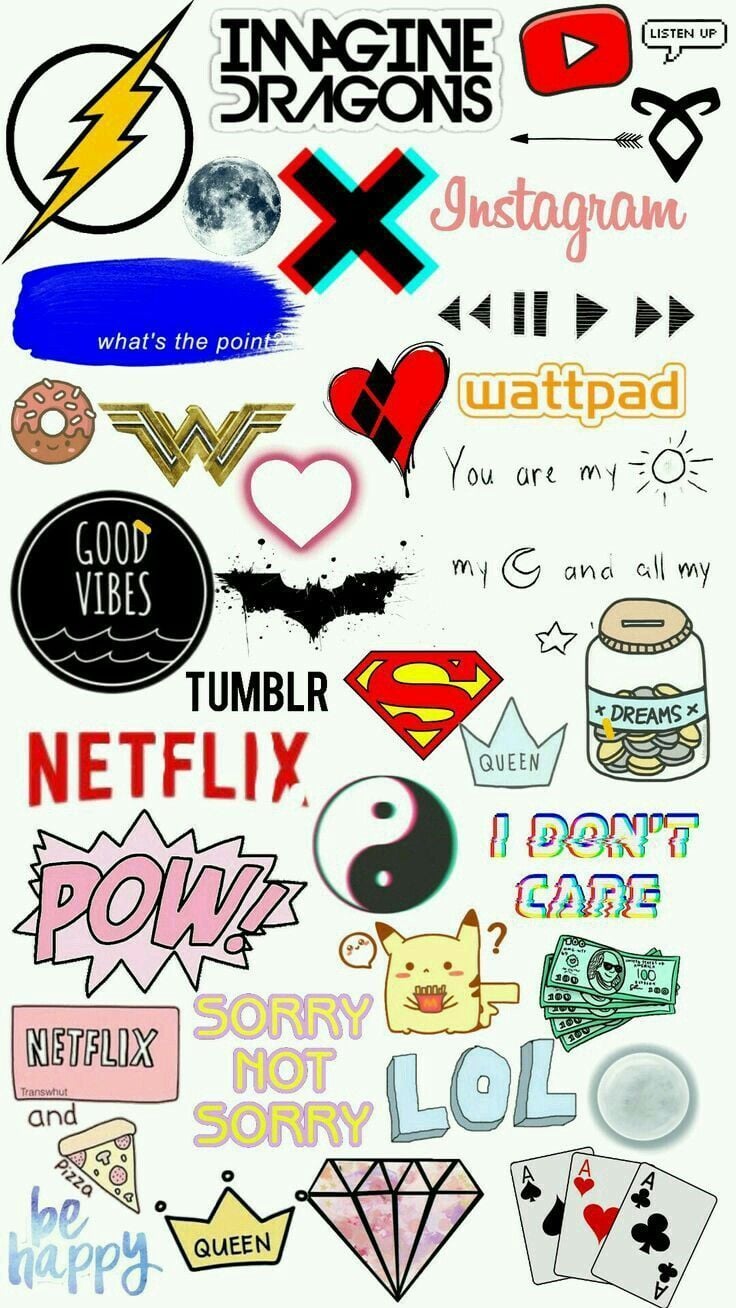 Everything a little bit. iPhone case stickers, Tumblr stickers, Aesthetic stickers