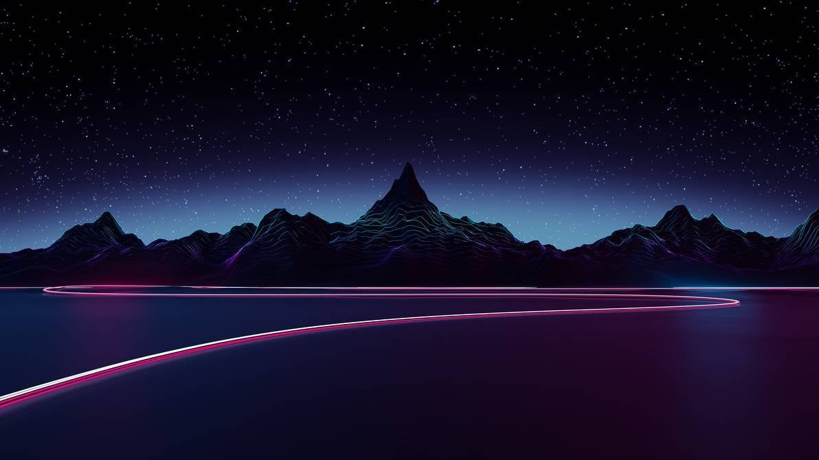 Japanese Synthwave Wallpaper