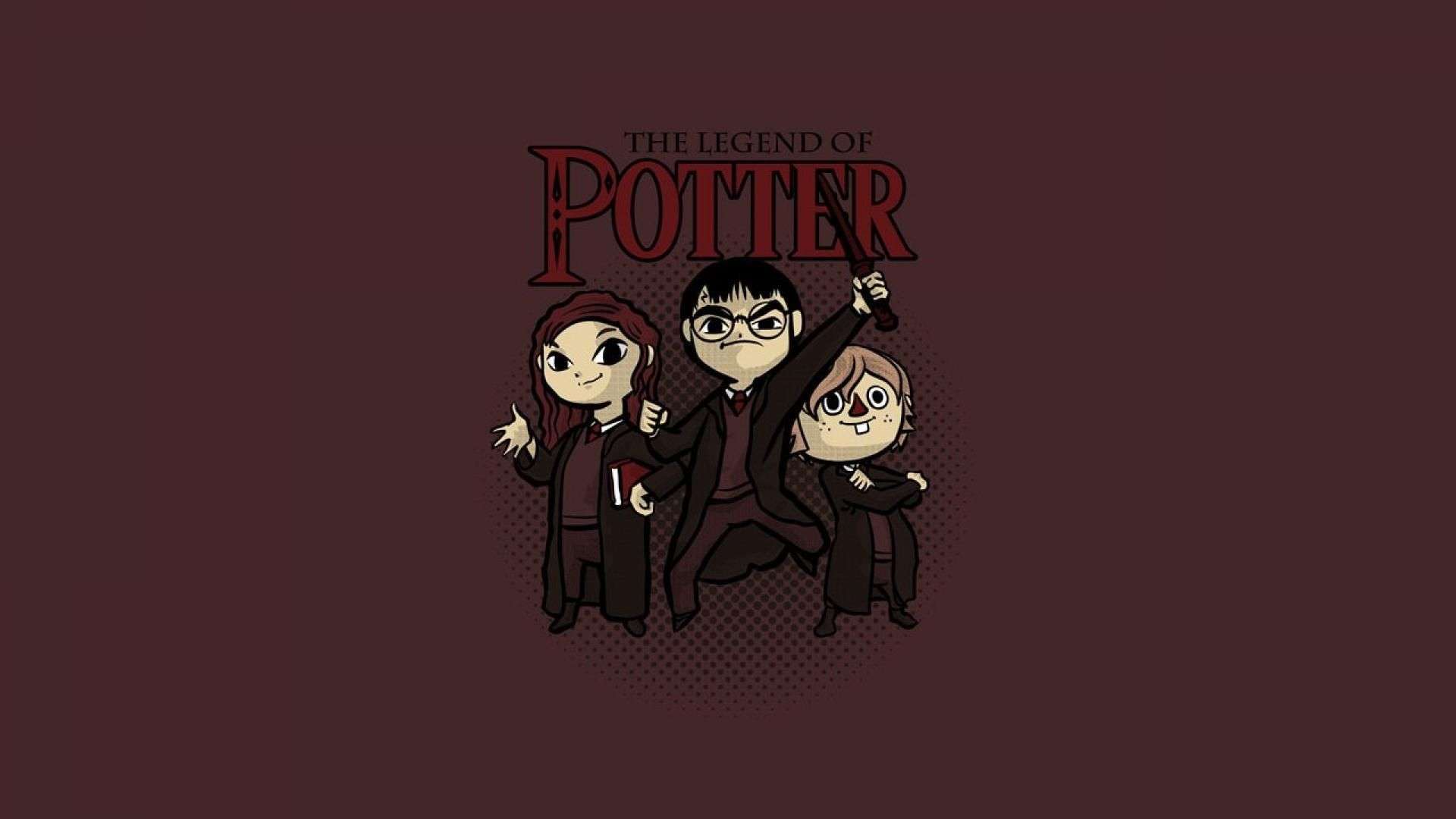 Cute Harry Potter Cartoon Wallpaper