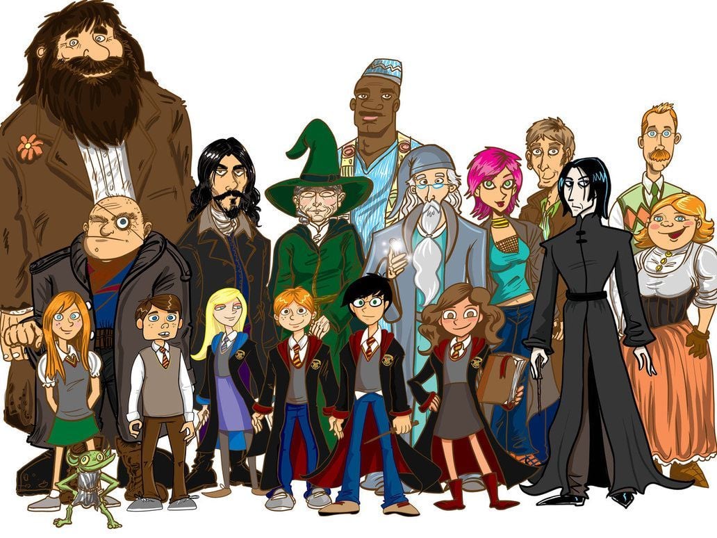 How To Draw Harry Potter Cartoon Characters 