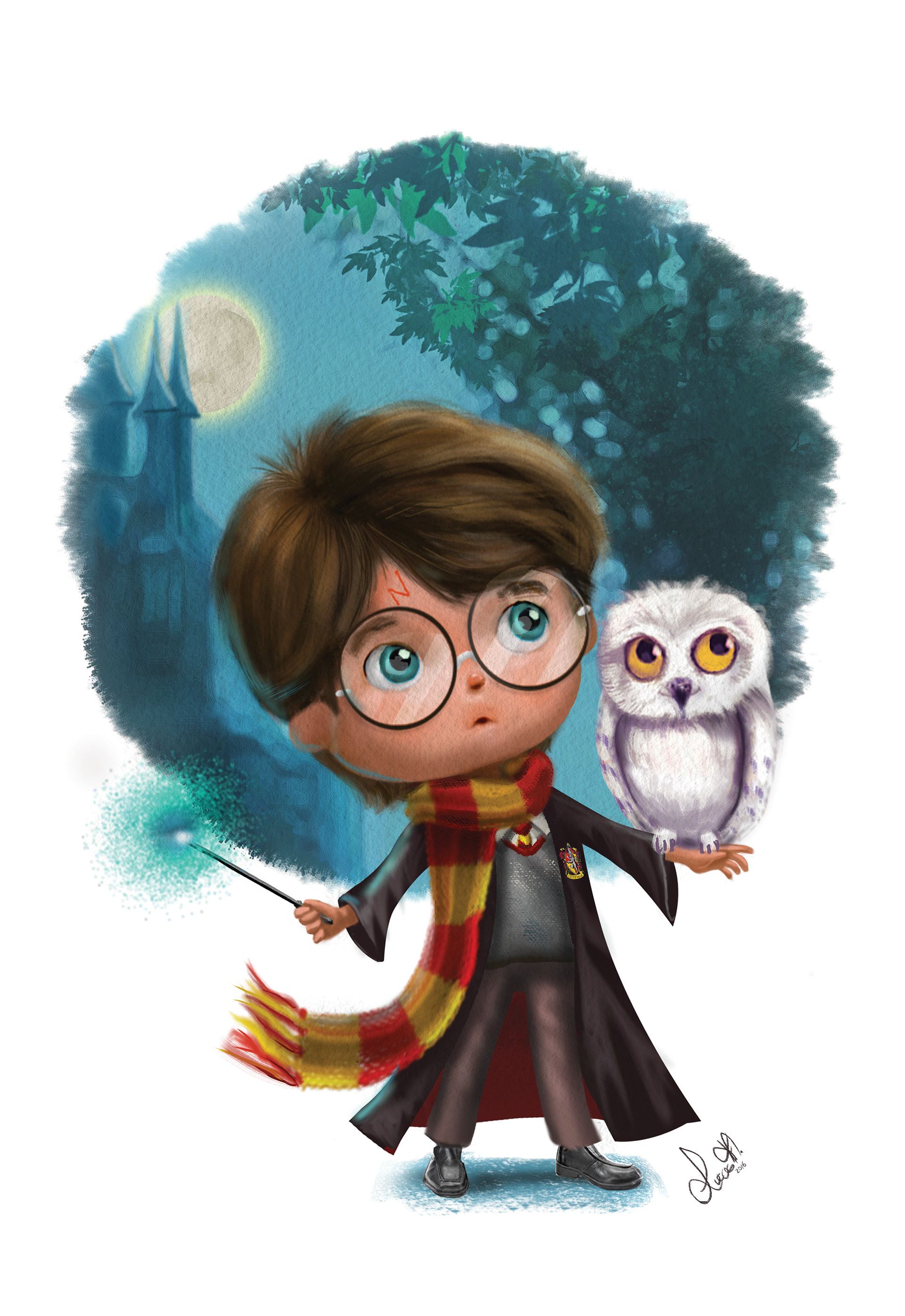 Cartoon Harry Potter Drawing