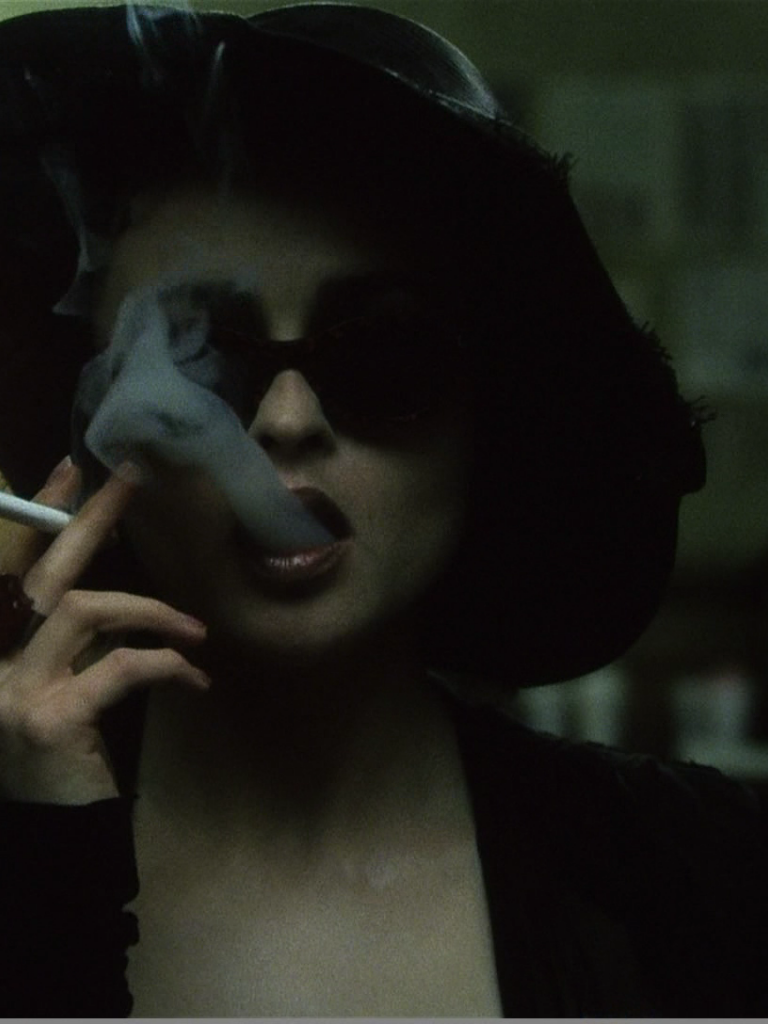 Download 768x1024 smoking Fight Club Helena Bonham Carter cigarettes Marla Singer wallpaper