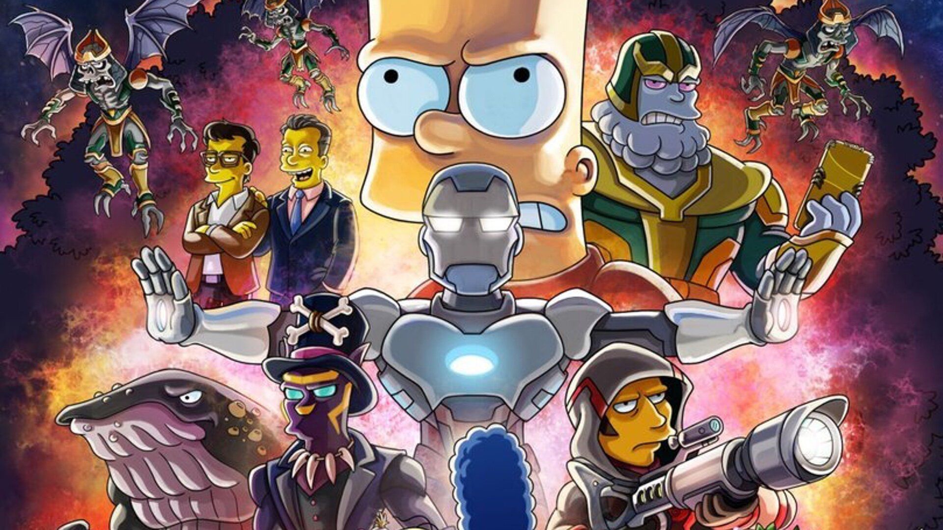 Poster And Image For Fox's AVENGERS Inspired SIMPSONS Episode Bart The Bad Guy