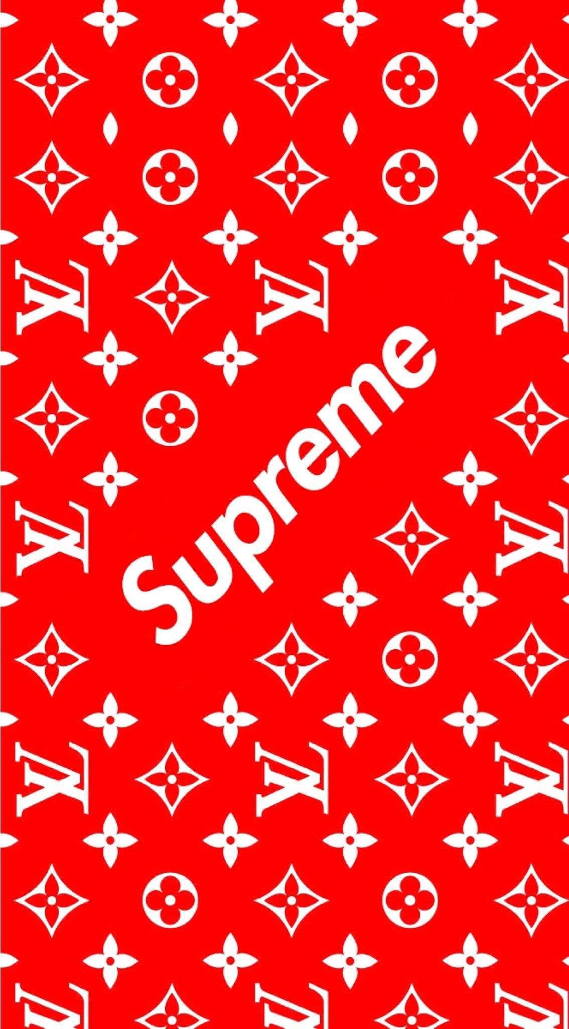 Supreme X Louis Vuitton Wallpaper iPhone