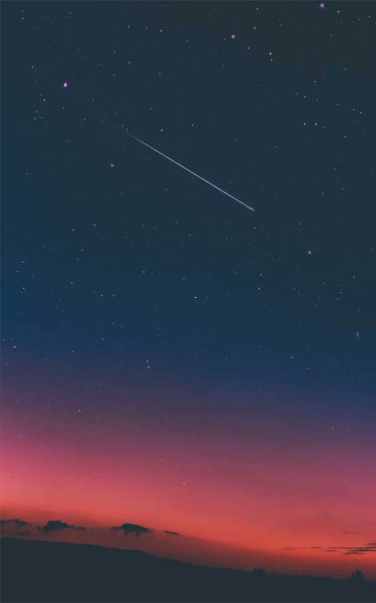 Beautiful Wonder Of The Sky For IPhone Wallpaper and pink sky + shoot star Wallpaper