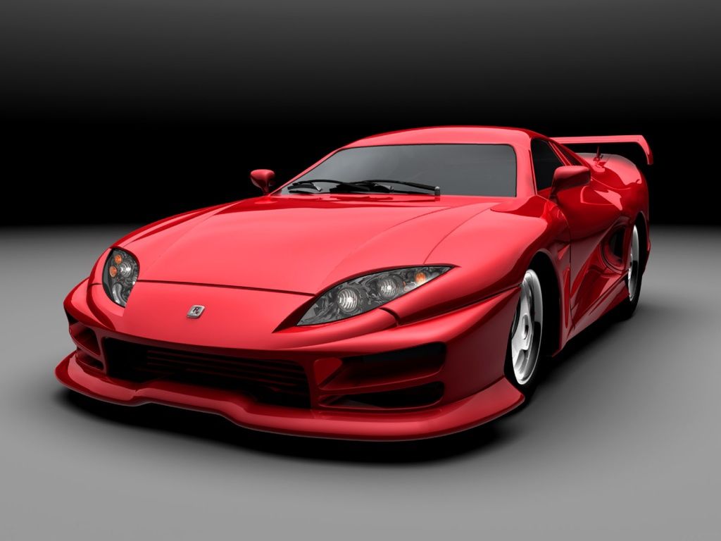 Red sports car angle desktop PC and Mac wallpaper