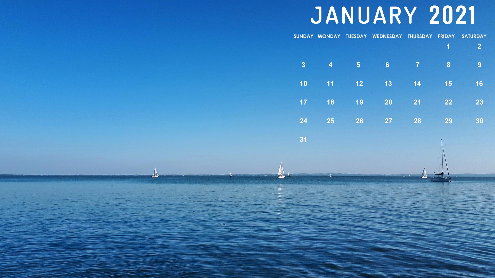 January Calendar 2021 Desktop Wallpaper Image ID 17