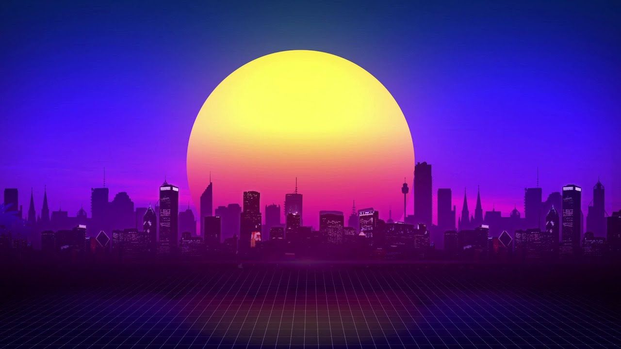 Synth City Motion Background Loop Synthwave City Animation Loop - #SynthCityScreenSaver