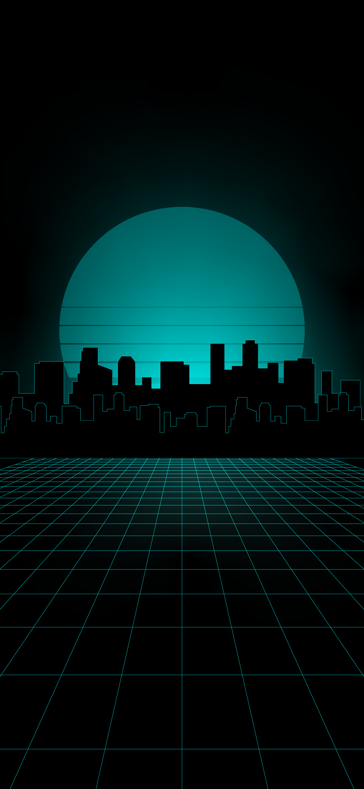 SYNTHWAVE CITY PHONE WALLPAPER 4K