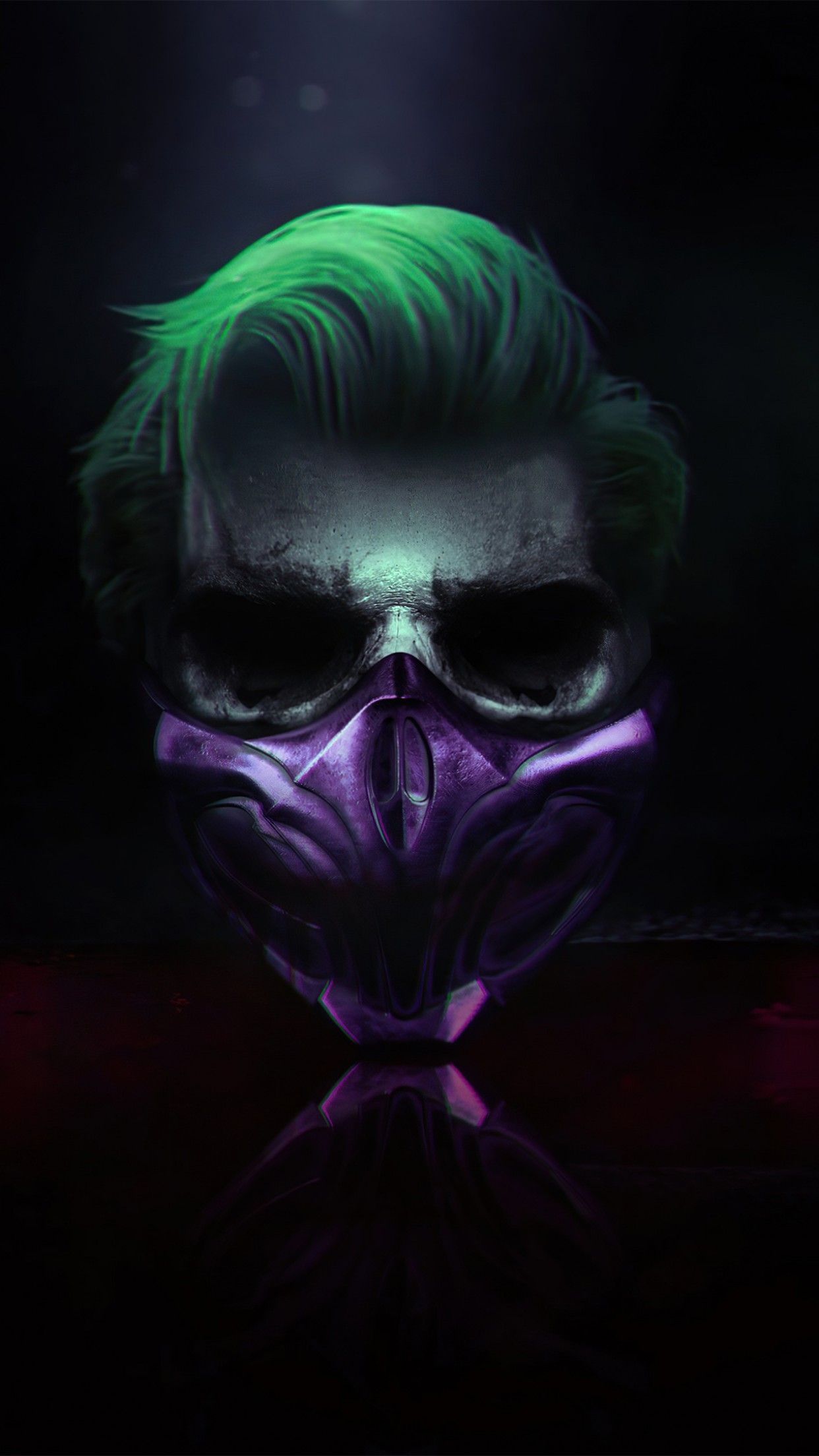 Joker 4K Wallpaper, Mask, Cyberpunk, Dark background, Graphics CGI