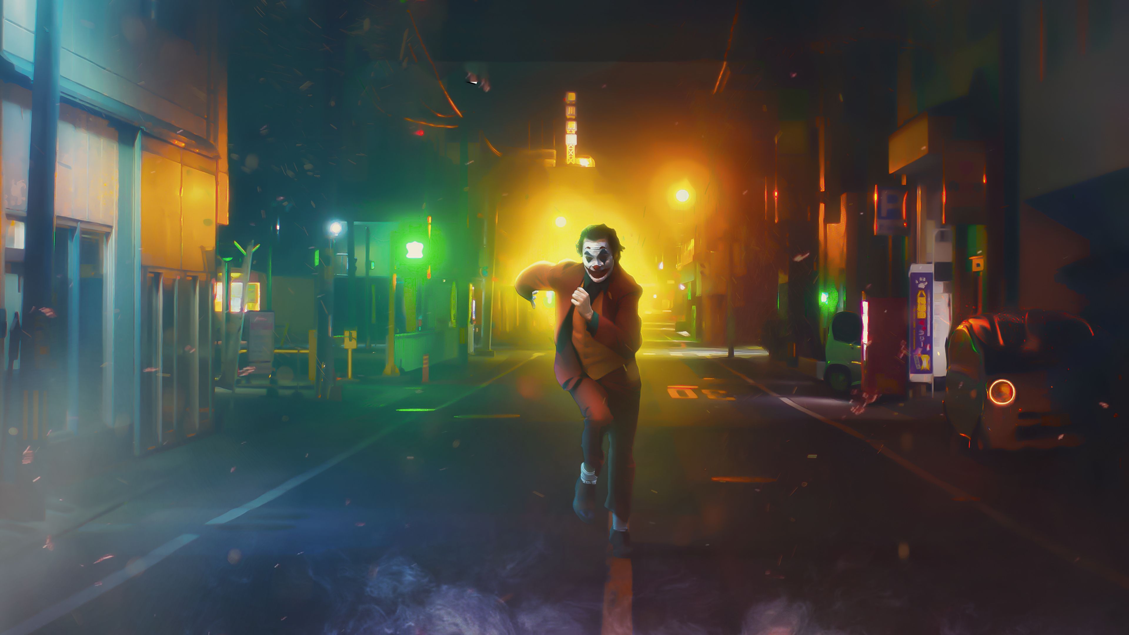 Joker on the run Wallpaper 4k Ultra HD