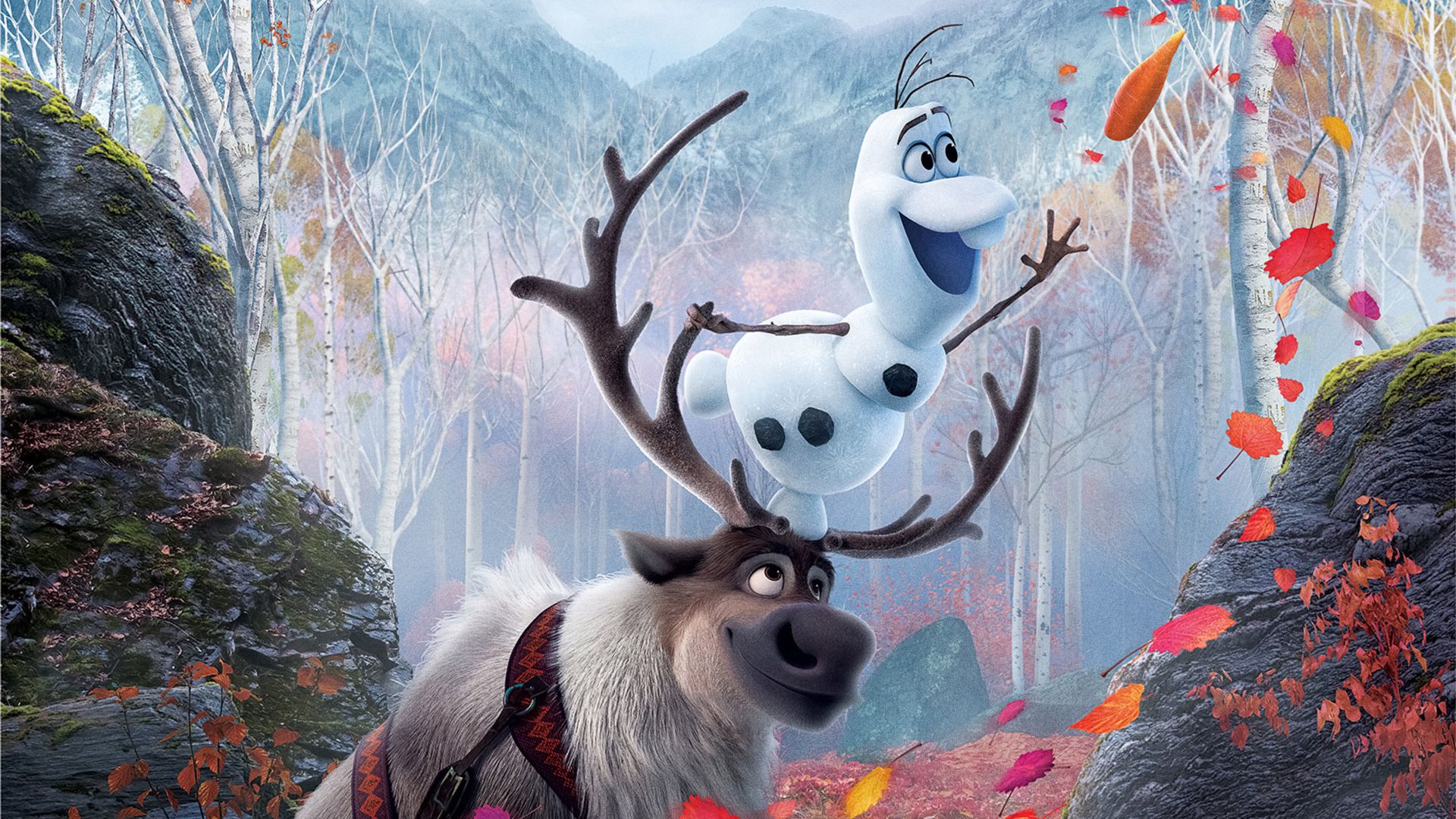 Frozen 2 Olaf and Sven Wallpaper