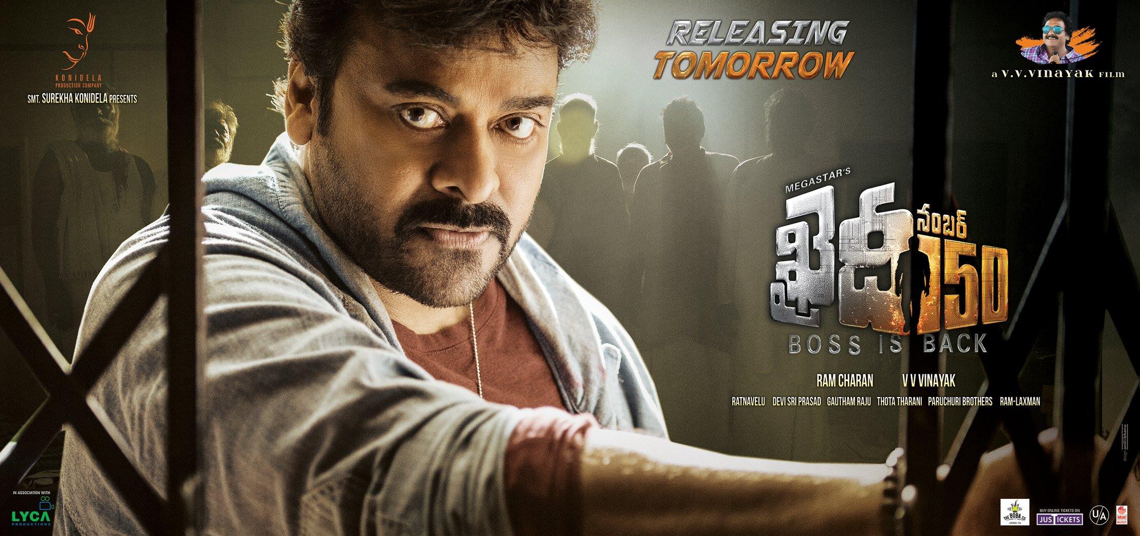 Megastar Chiranjeevi Khaidi No 150 Telugu Movie First Look ULTRA HD Posters, WallPapers. Chiru 150th Film PostersCineFrames