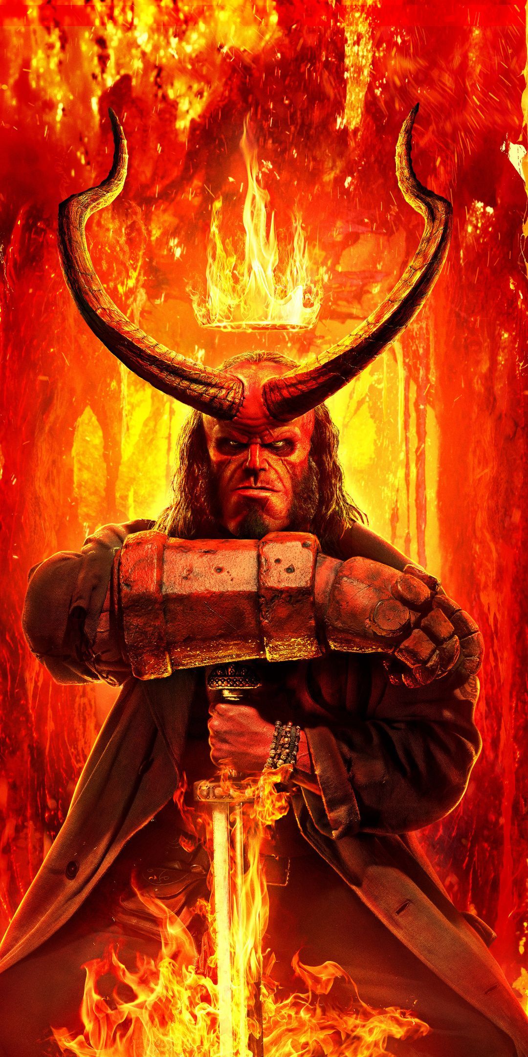 Red, Hellboy, David Harbour, 2019 movie, 1080x2160 wallpaper. Hellboy wallpaper, Hellboy art, Hellboy movie