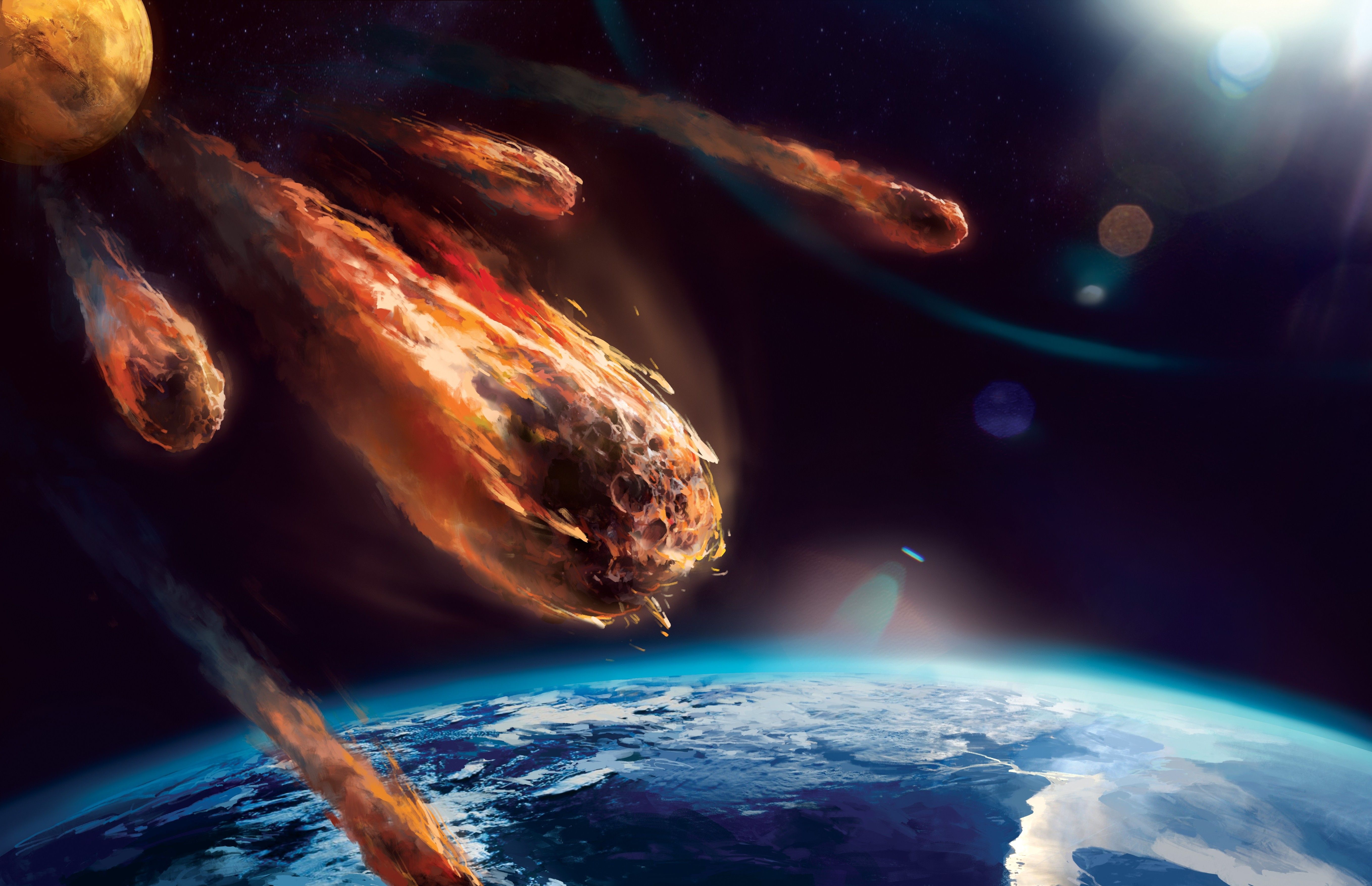 meteors, Universe, Space, Earth Wallpaper HD / Desktop and Mobile Background