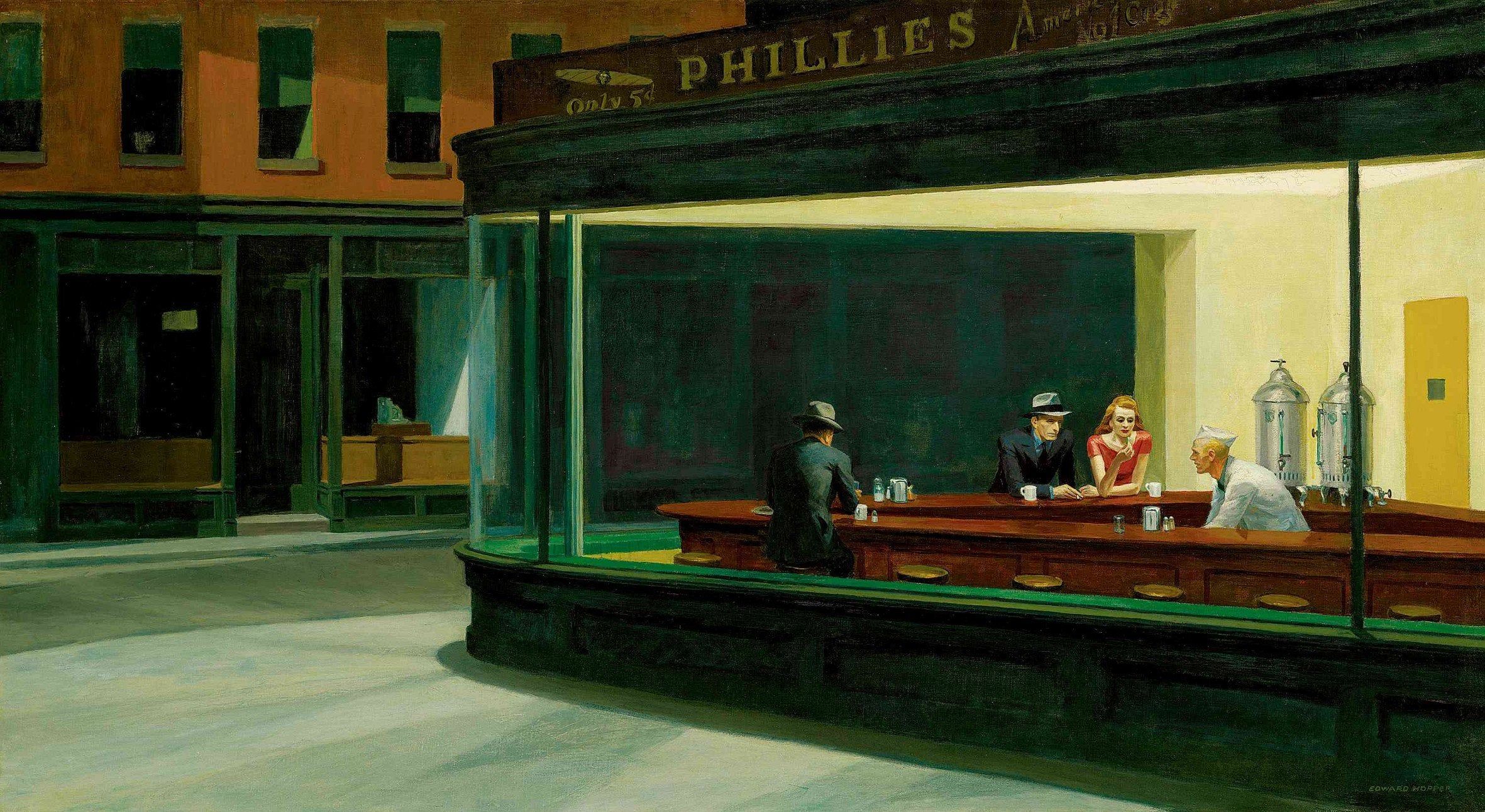 Nighthawks By Edward Hopper (1942) This Has Been My Go To Wallpaper For Years