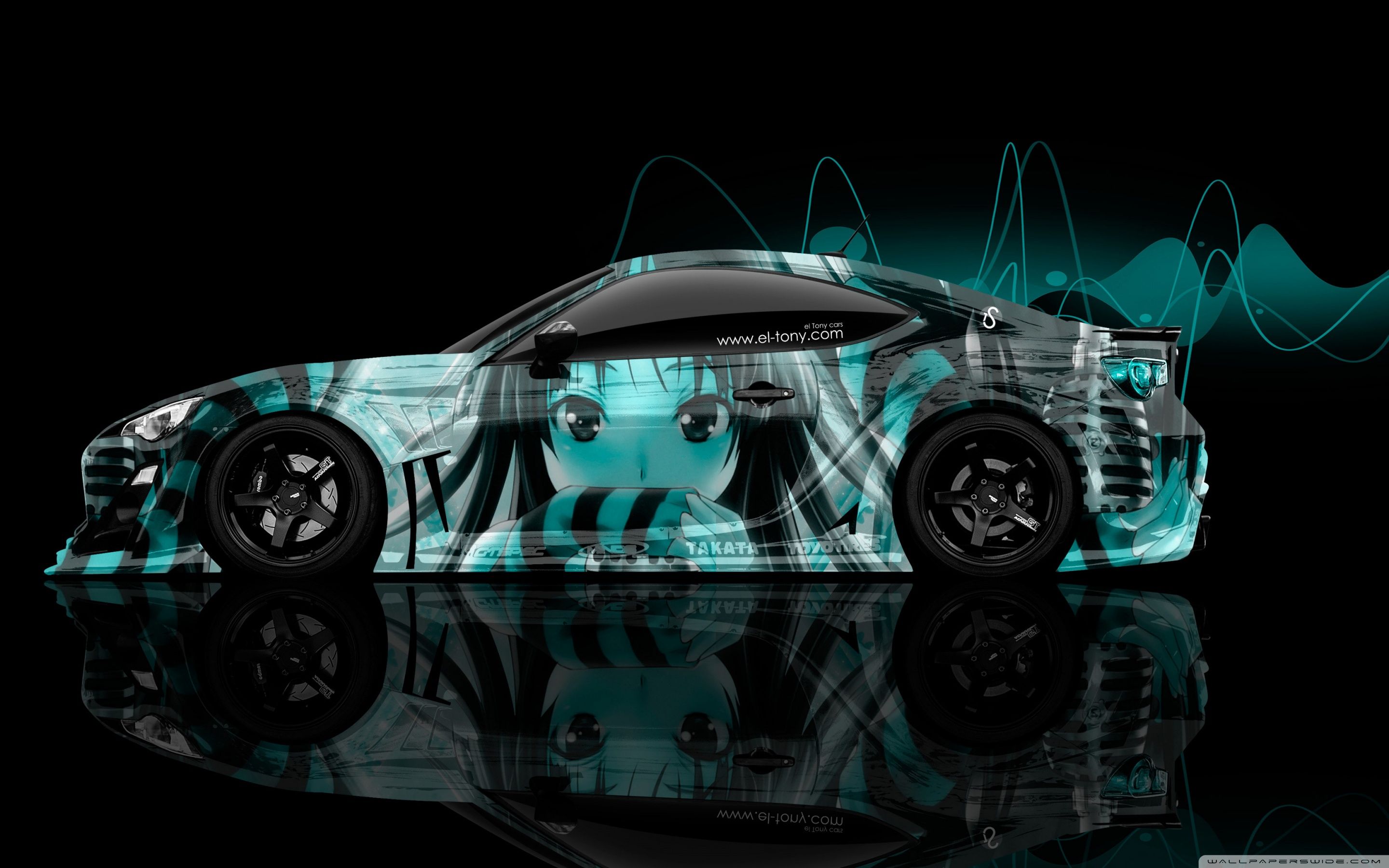 Anime Girl Sports Car