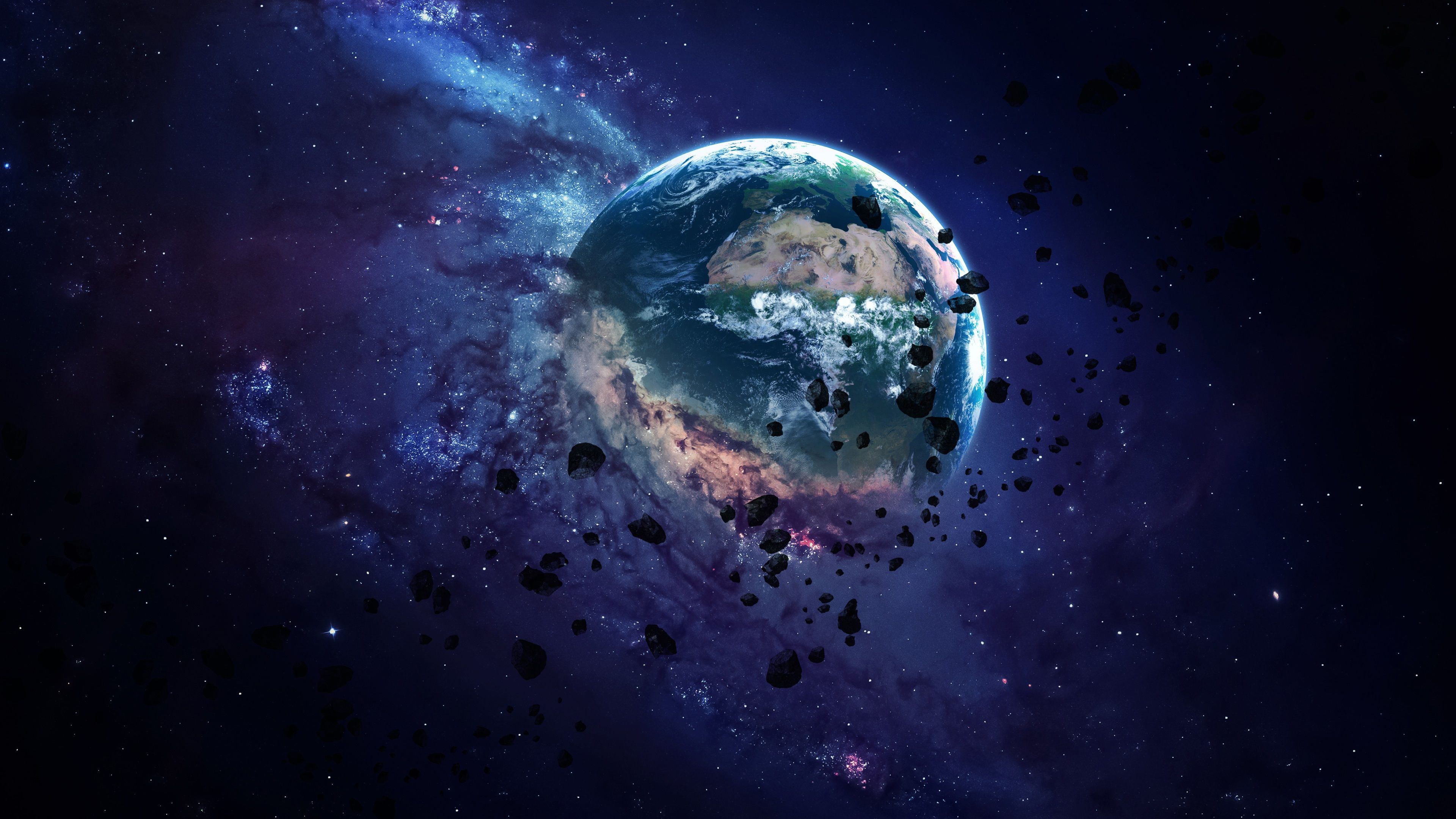 Wallpaper Planet, destruction, rocks, space 3840x2160 UHD 4K Picture, Image