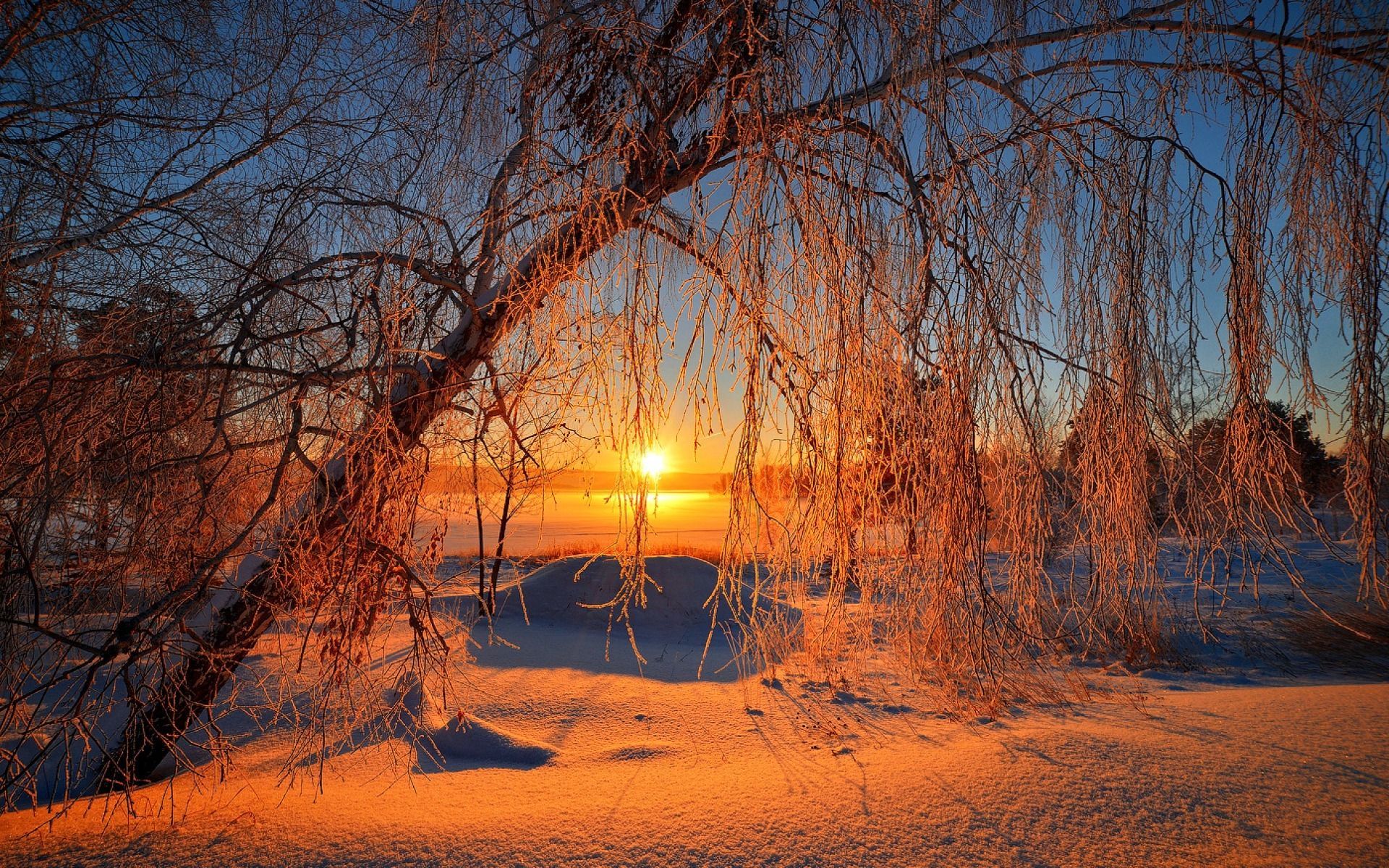 Good morning Everyone [1920X1080]. Beautiful landscape photography, Winter wallpaper, Sunset photo