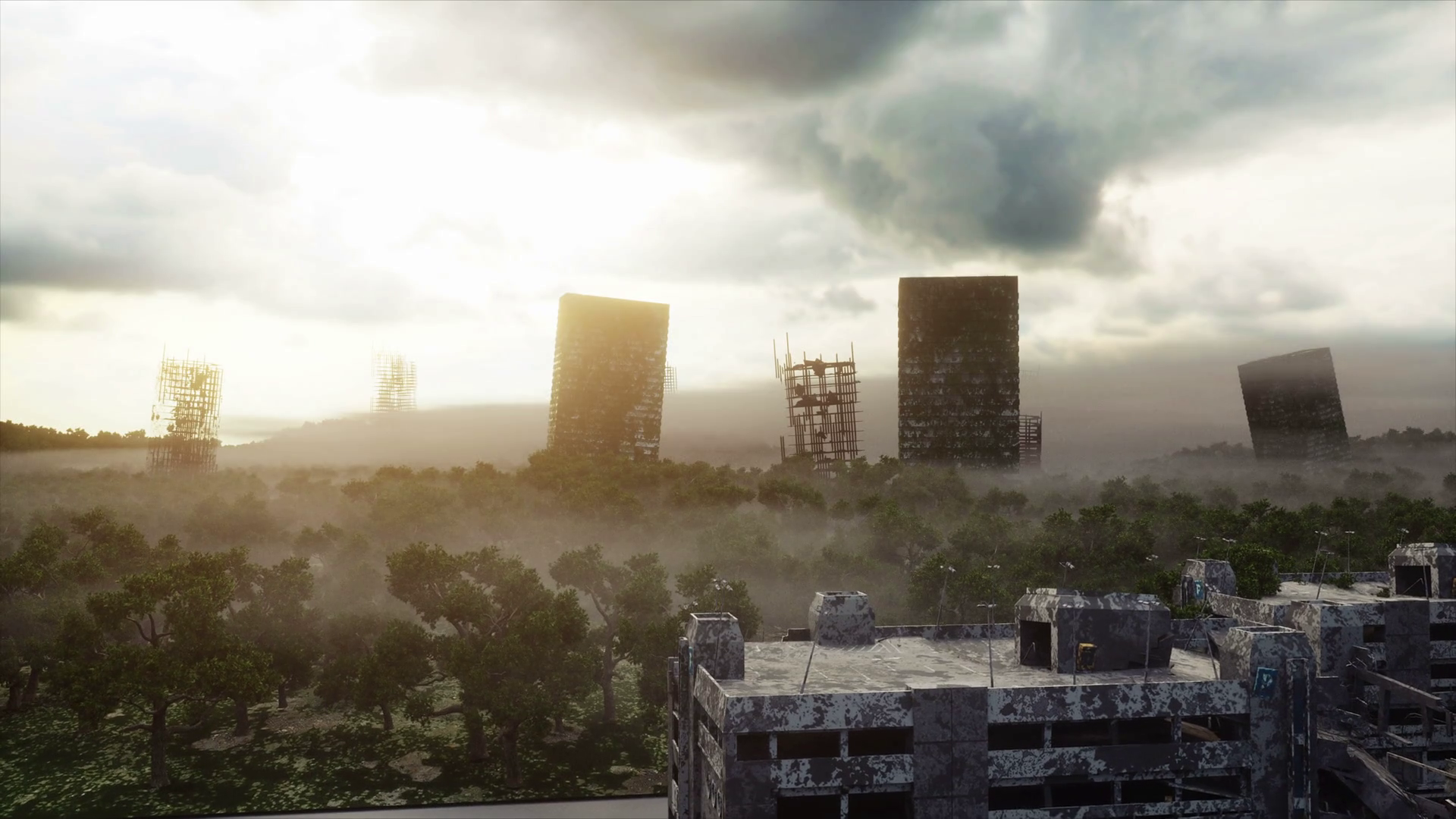 Apocalypse City In Fog Destroyed 4k Wallpaper & Background Download