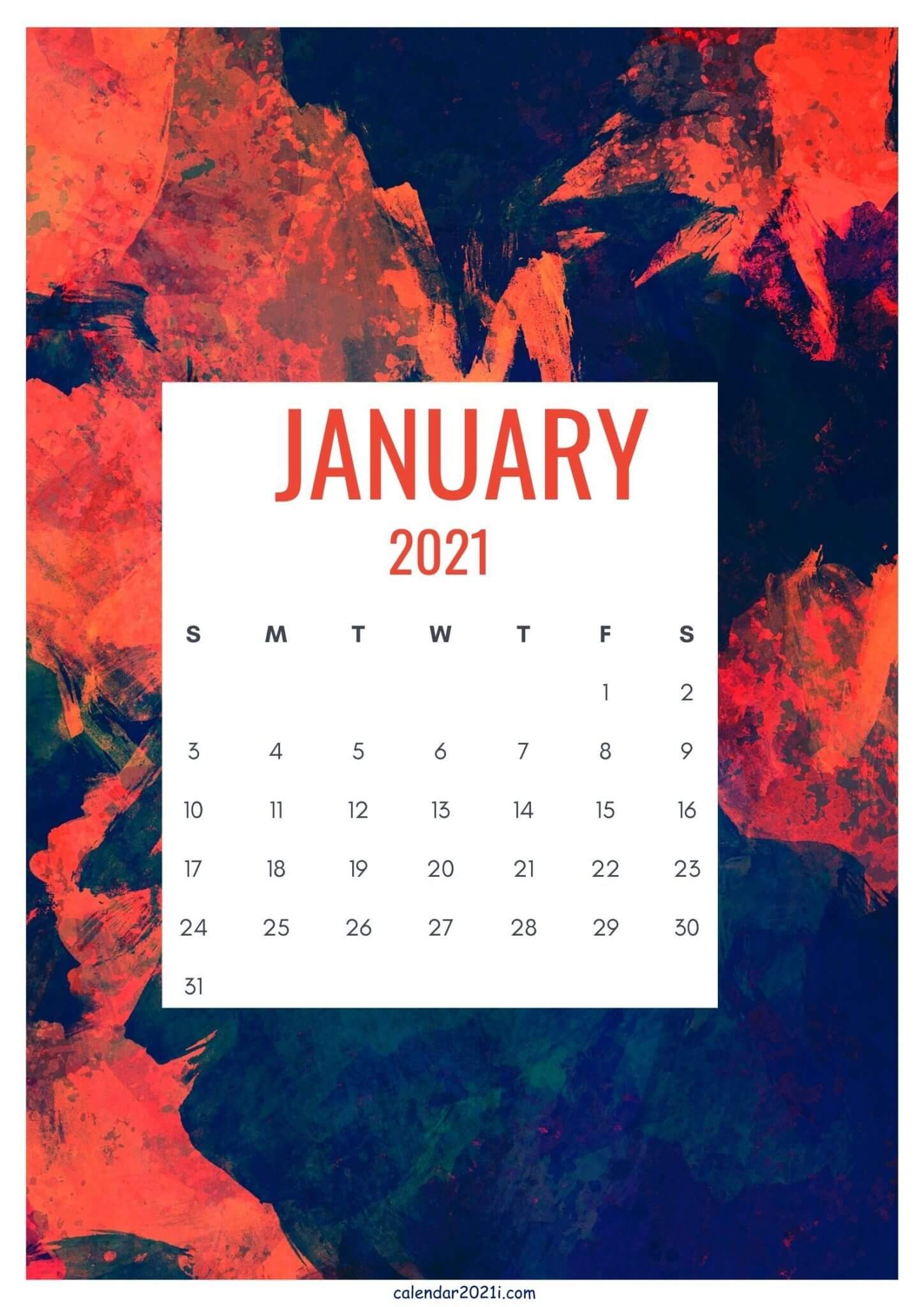 January 2021 Calendar Iphone Wallpaper Image ID 8