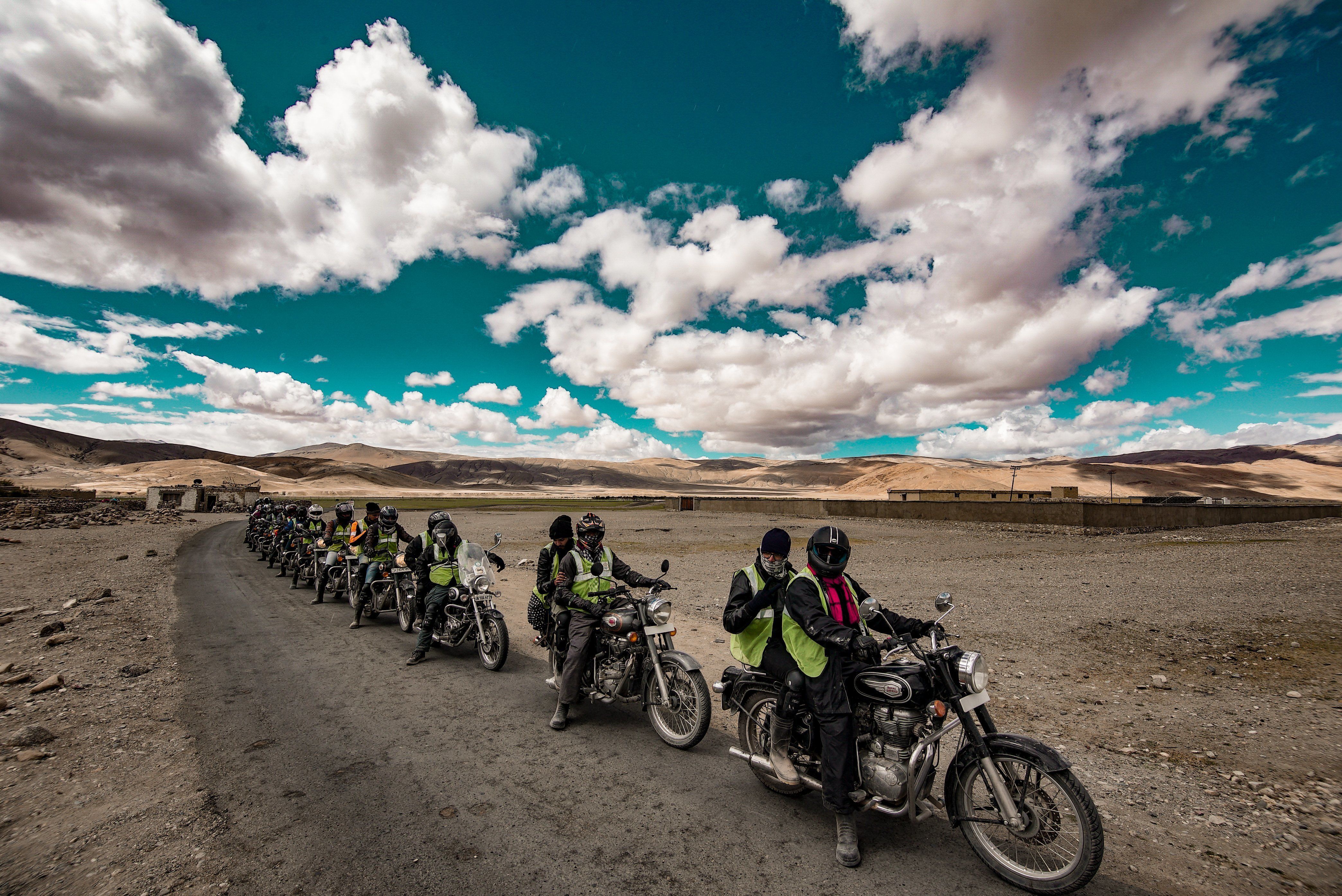 ladakh bike trip hd wallpaper