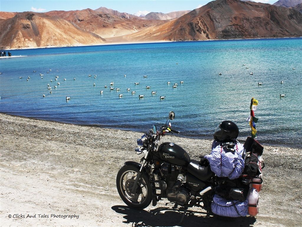 Pangong Lake Wallpaper HD Lake Bike Ladakh Wallpaper & Background Download