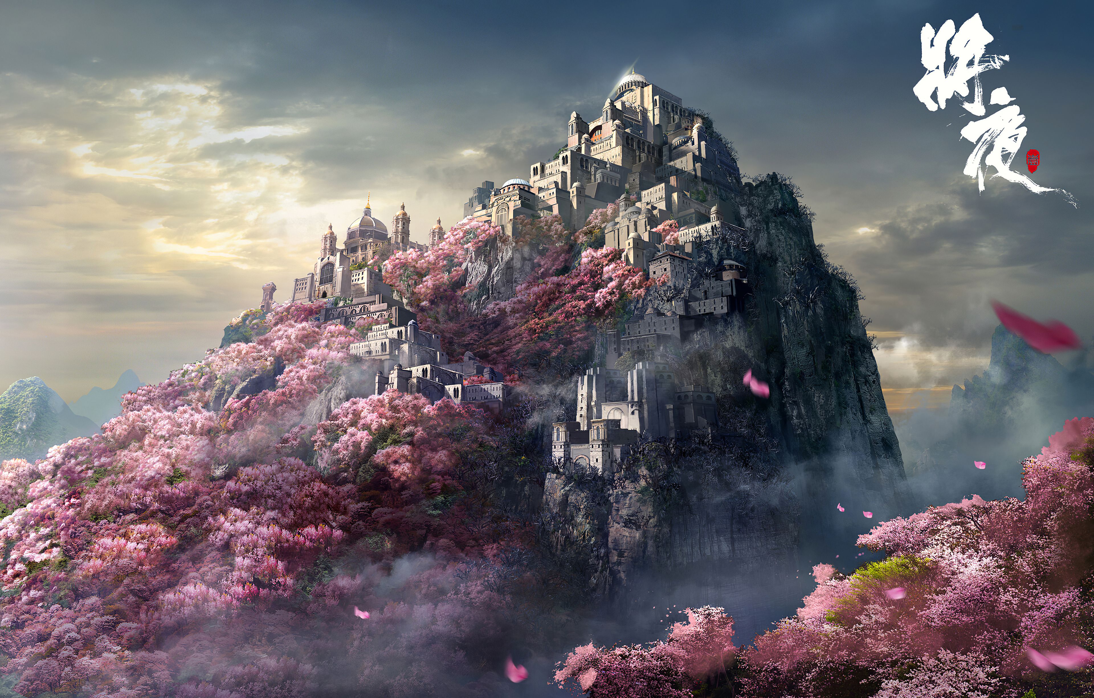 Mountain Castle Japan 4k Laptop Full HD 1080P HD 4k Wallpaper, Image, Background, Photo and Picture