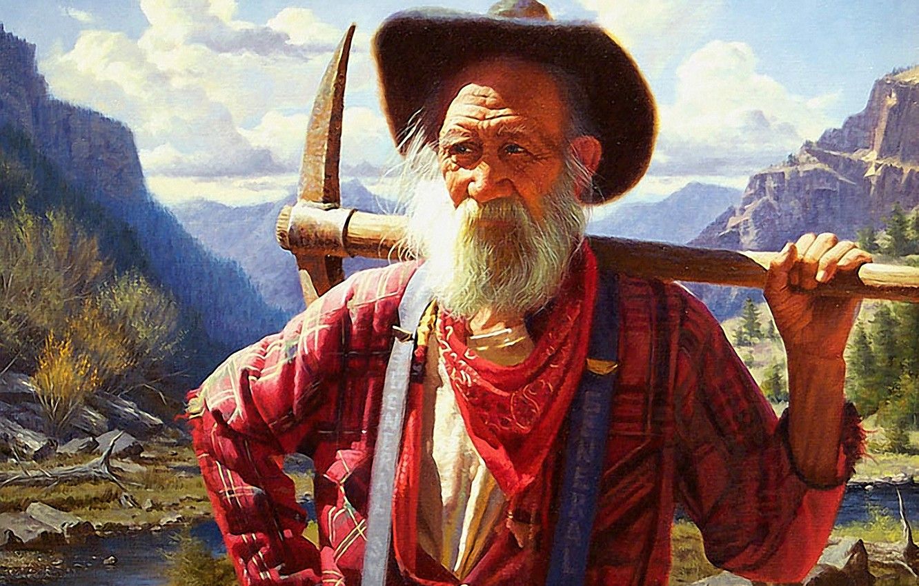 Wallpaper gold, river, life, cowboys, adventure, hopes, open air, aventure, far west image for desktop, section живопись