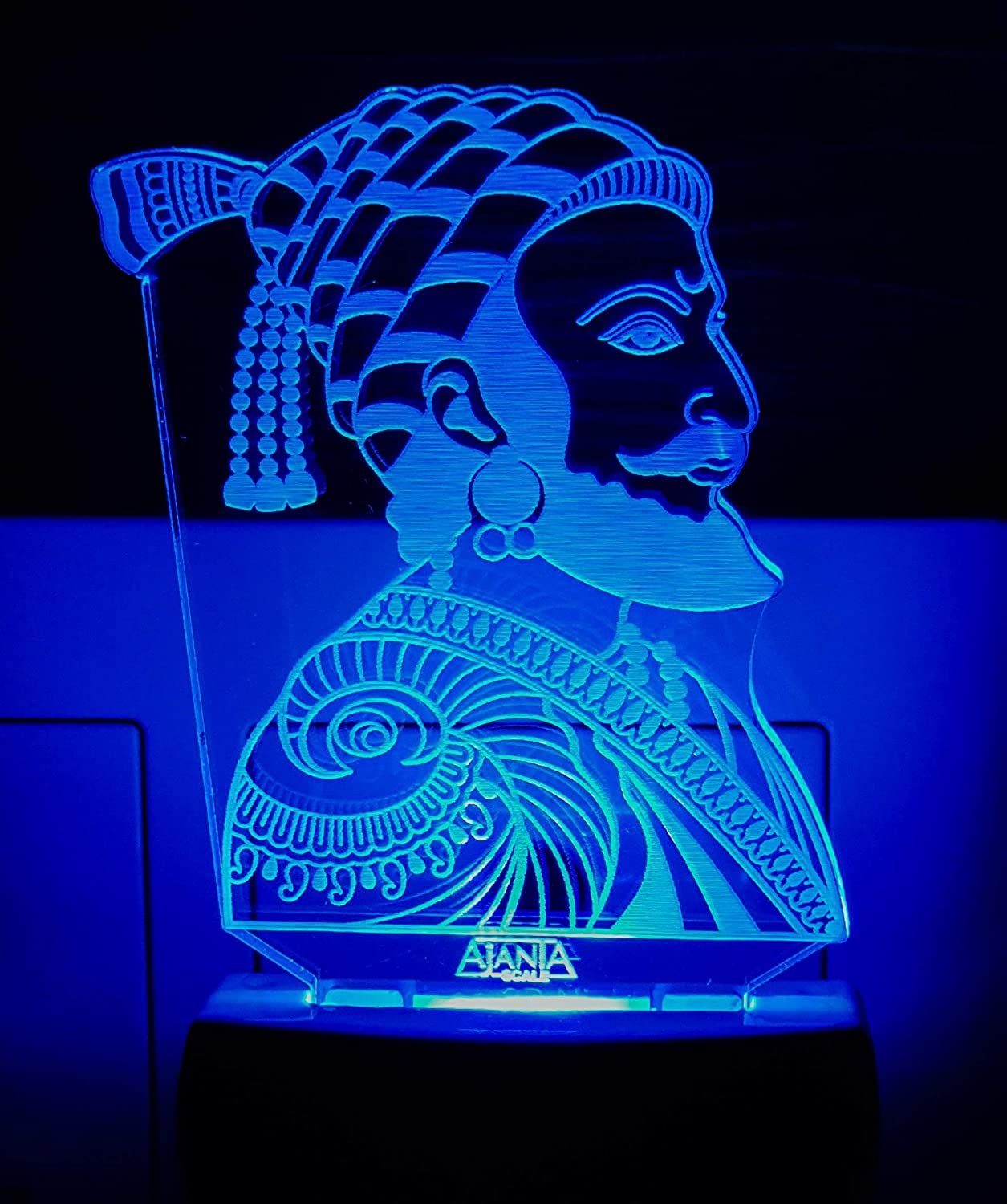 Buy Ajanta Chhatrapati Shivaji Maharaj 3D Night Lamp (Multicolour) Online at Low Prices in India