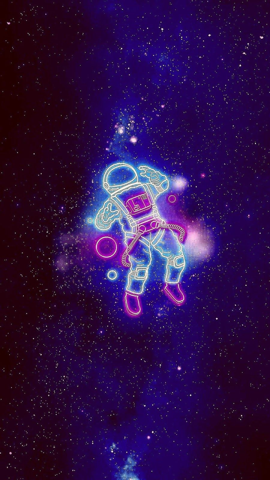 Neon space  Astronaut wallpaper Wallpaper space Space drawings