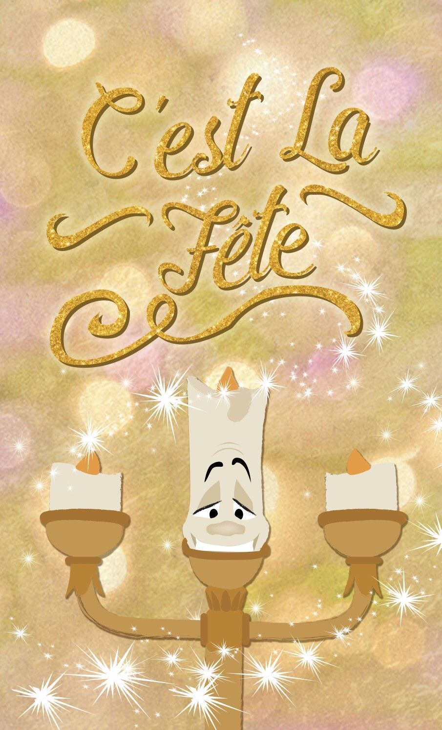 Illustration Lumière de la Belle et la Bête. Wallpaper. clementinebenoliel.com. Disney, La bête, Fond ecran disney