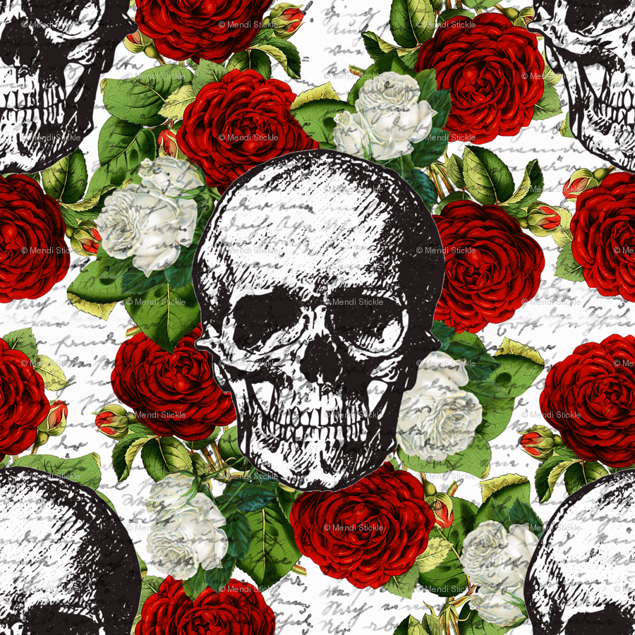 Skull And Flowers Wallpapers - Wallpaper Cave